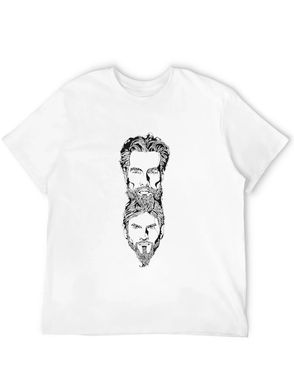 Mens Black Graphic Print Crewneck T-Shirt
