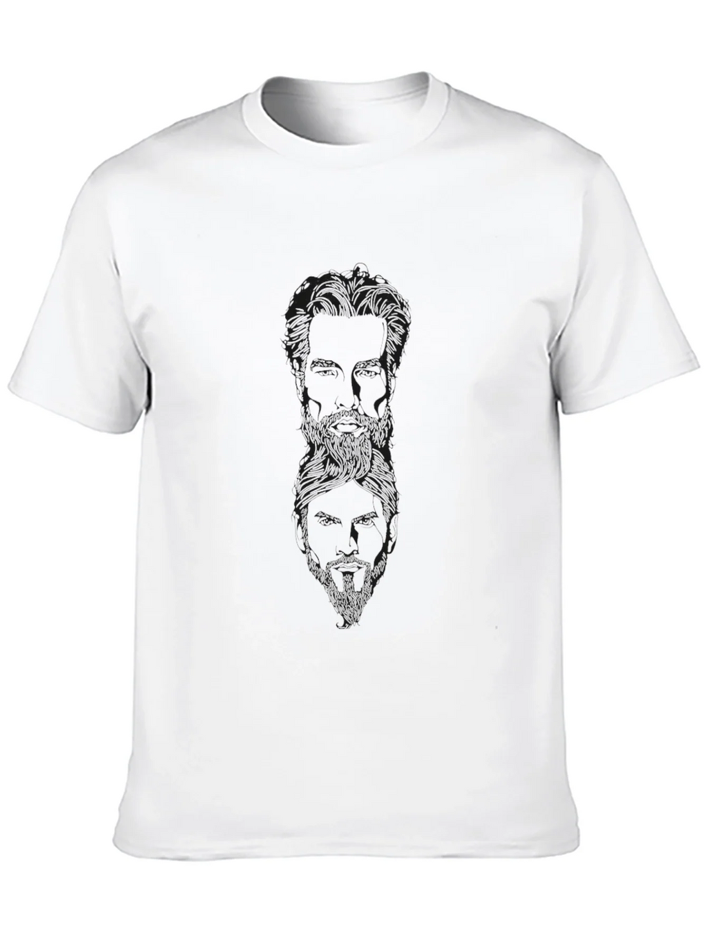 Mens Black Graphic Print Crewneck T-Shirt