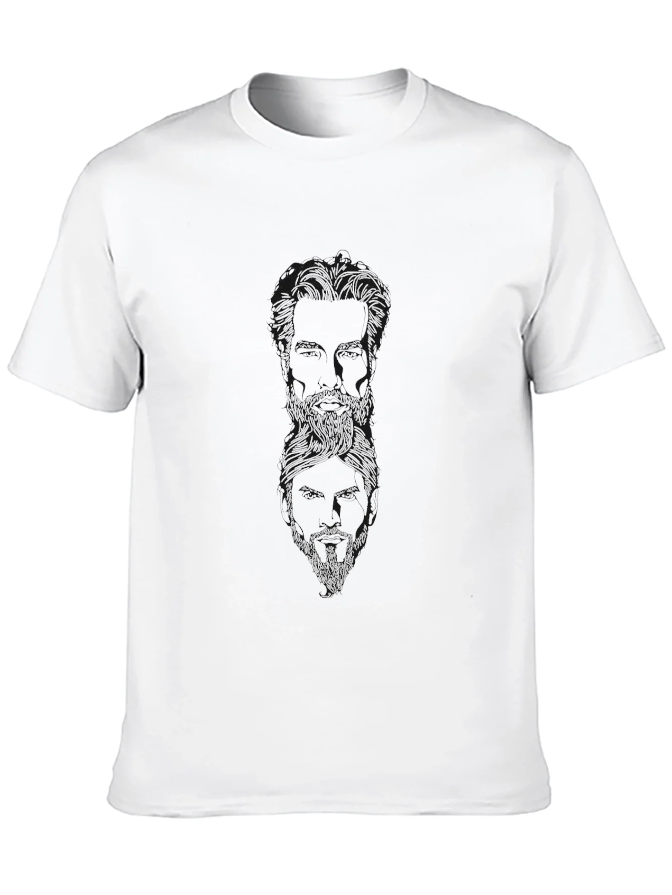 Mens Black Graphic Print Crewneck T-Shirt