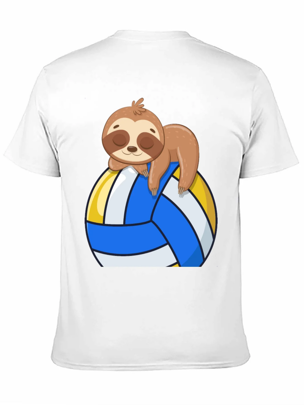 Sloth Volleyball T-Shirt - Cute Cartoon Sloth Design