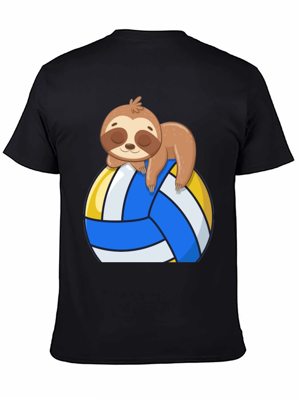 Sloth Volleyball T-Shirt - Cute Cartoon Sloth Design