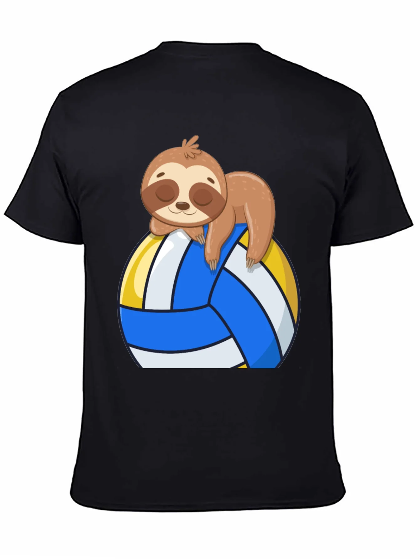 Sloth Volleyball T-Shirt - Cute Cartoon Sloth Design