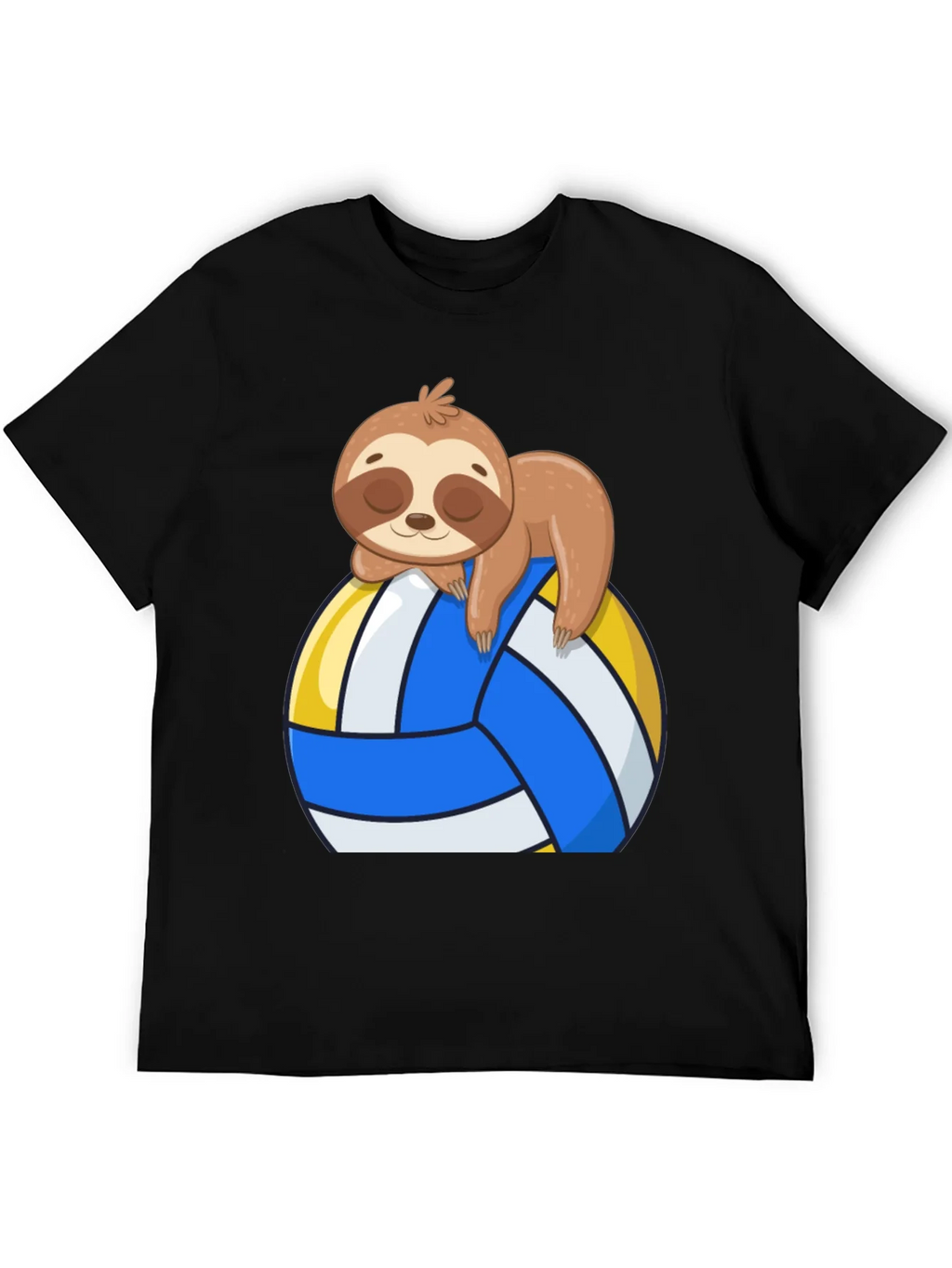 Sloth Volleyball T-Shirt - Cute Cartoon Sloth Design