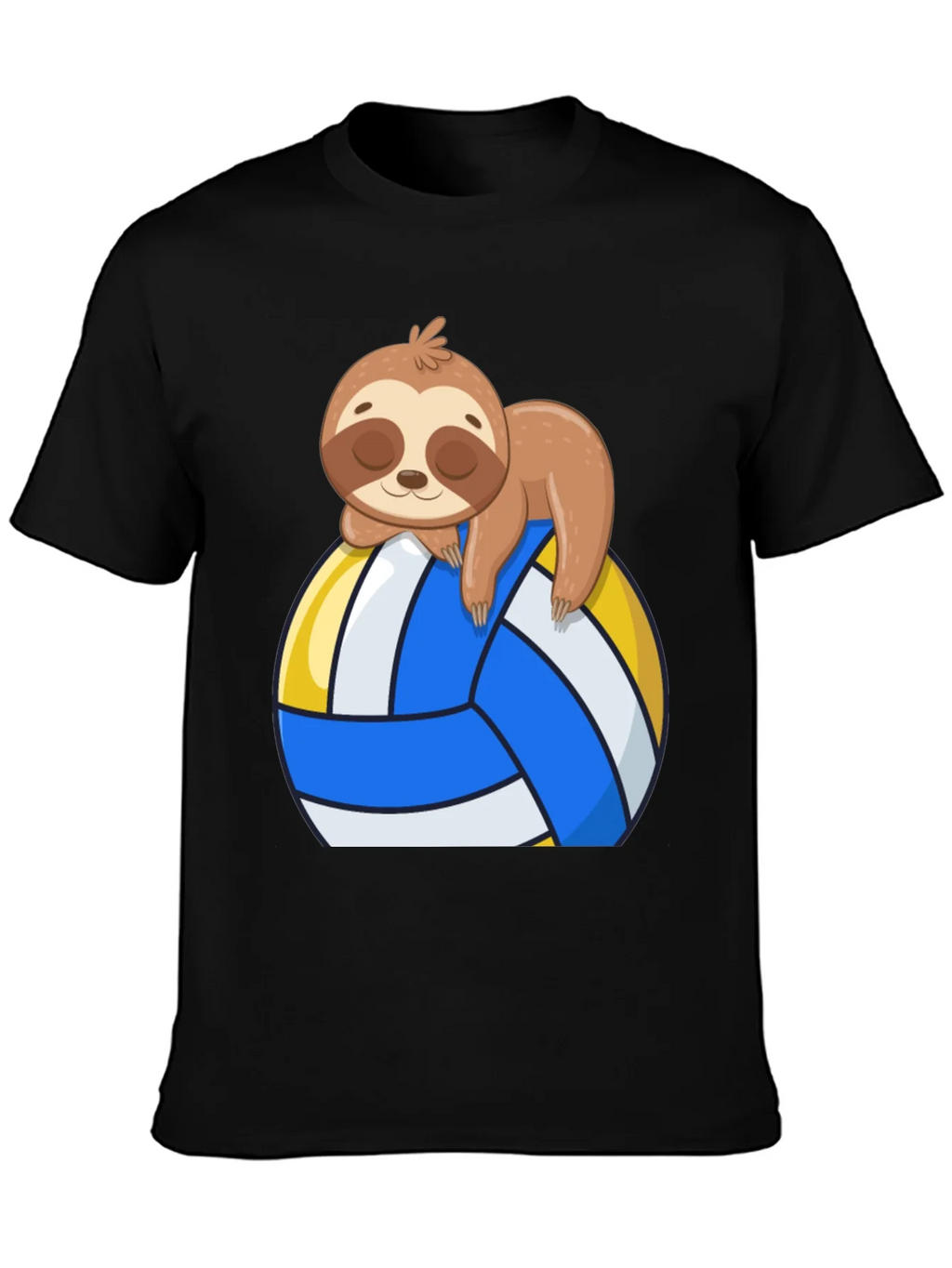 Sloth Volleyball T-Shirt - Cute Cartoon Sloth Design