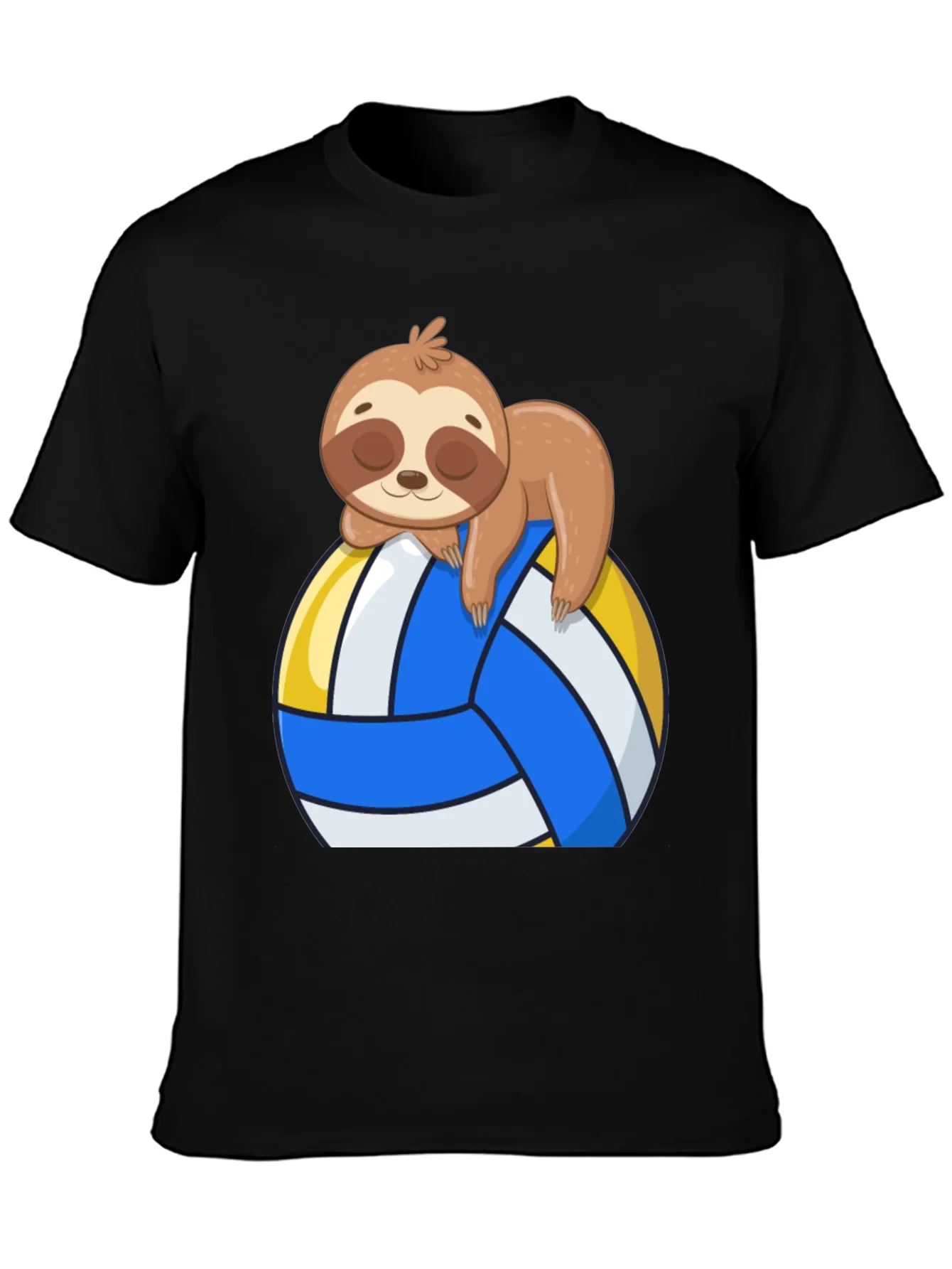 Sloth Volleyball T-Shirt - Cute Cartoon Sloth Design