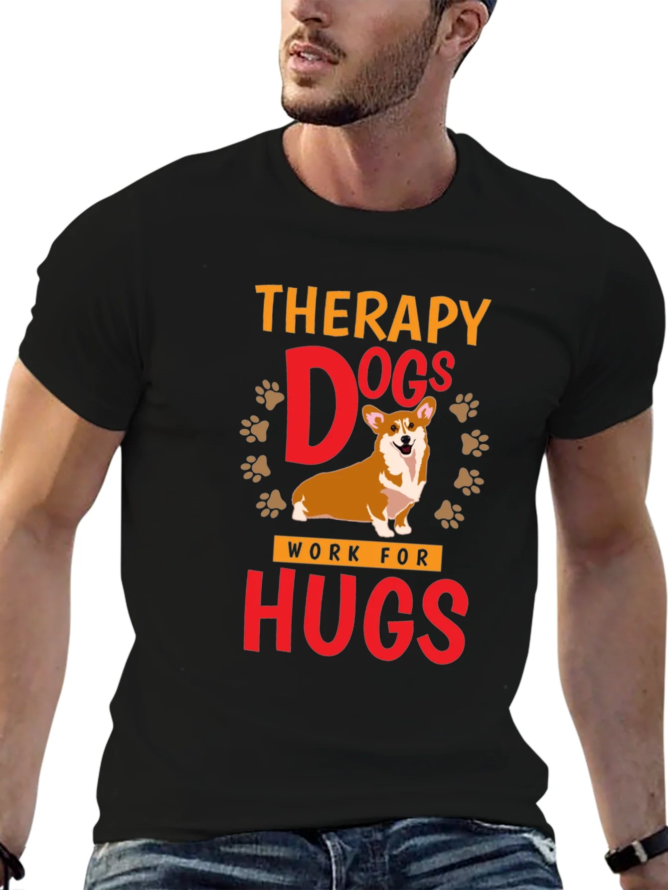 Therapy Dogs Work For Hugs T-Shirt