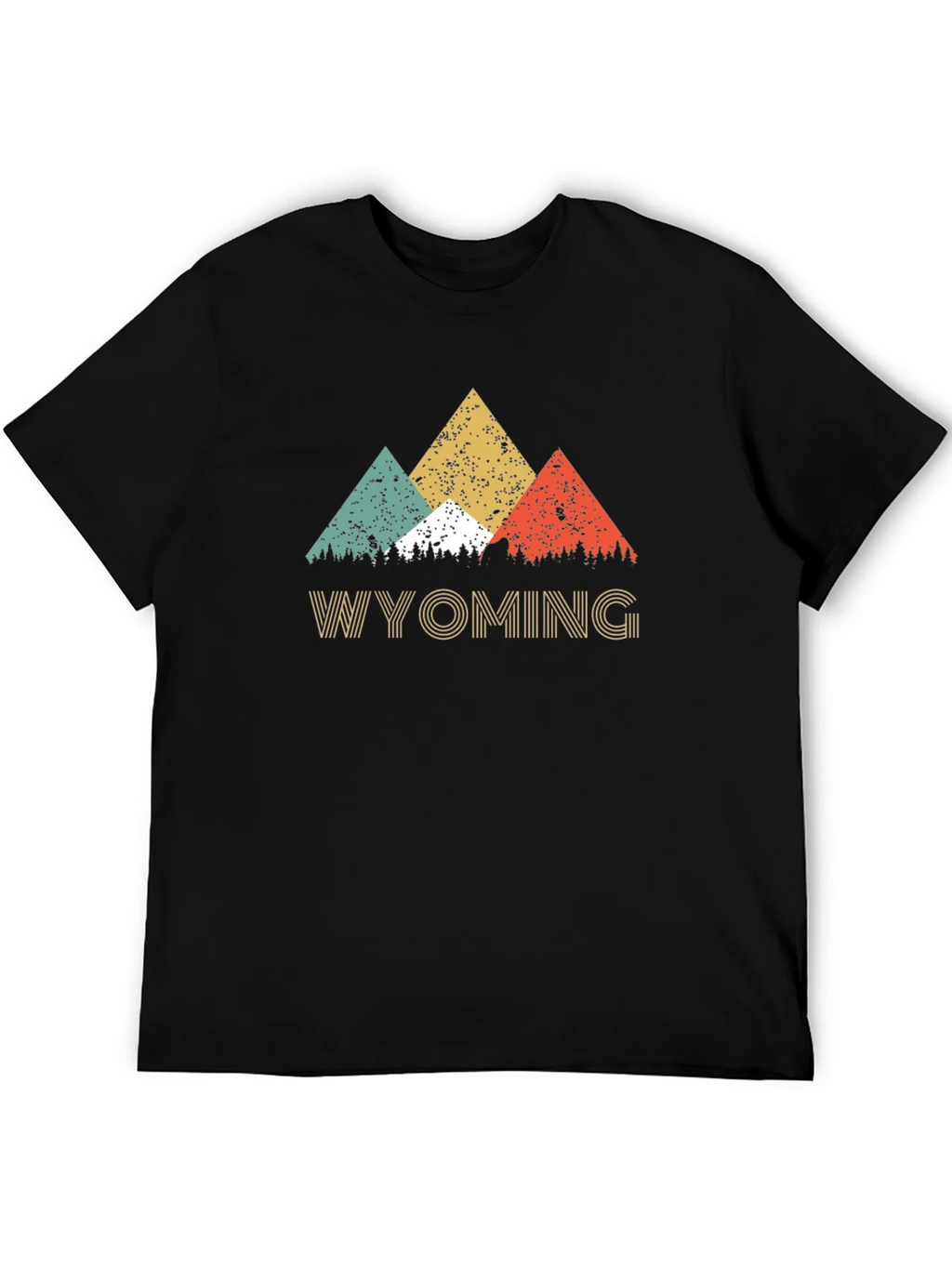 Wyoming Mountain Retro T-Shirt
