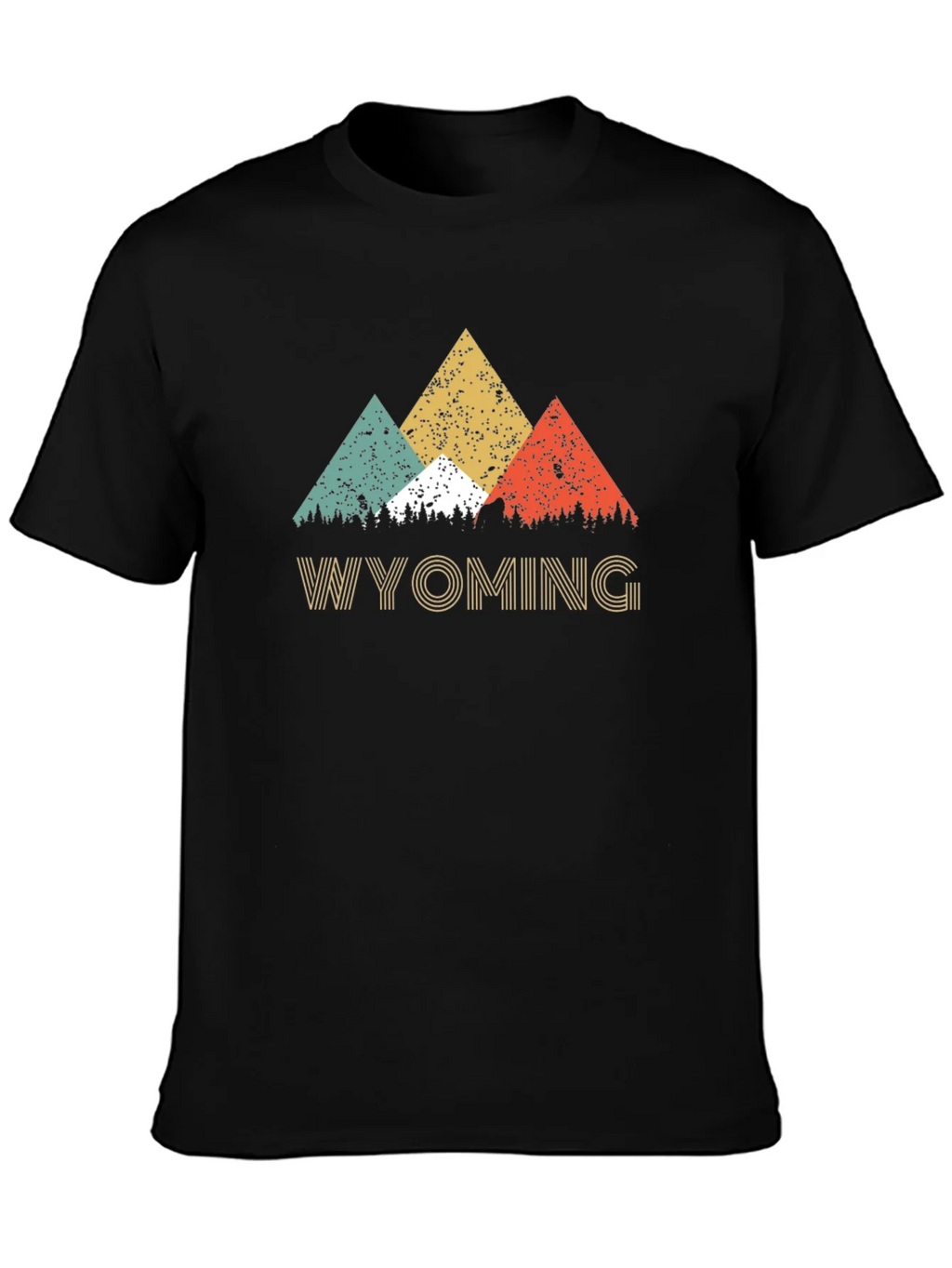 Wyoming Mountain Retro T-Shirt