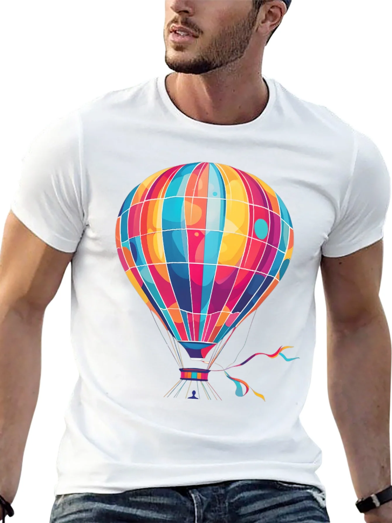 Vibrant Hot Air Balloon Graphic Tee - Stylish & Unique!