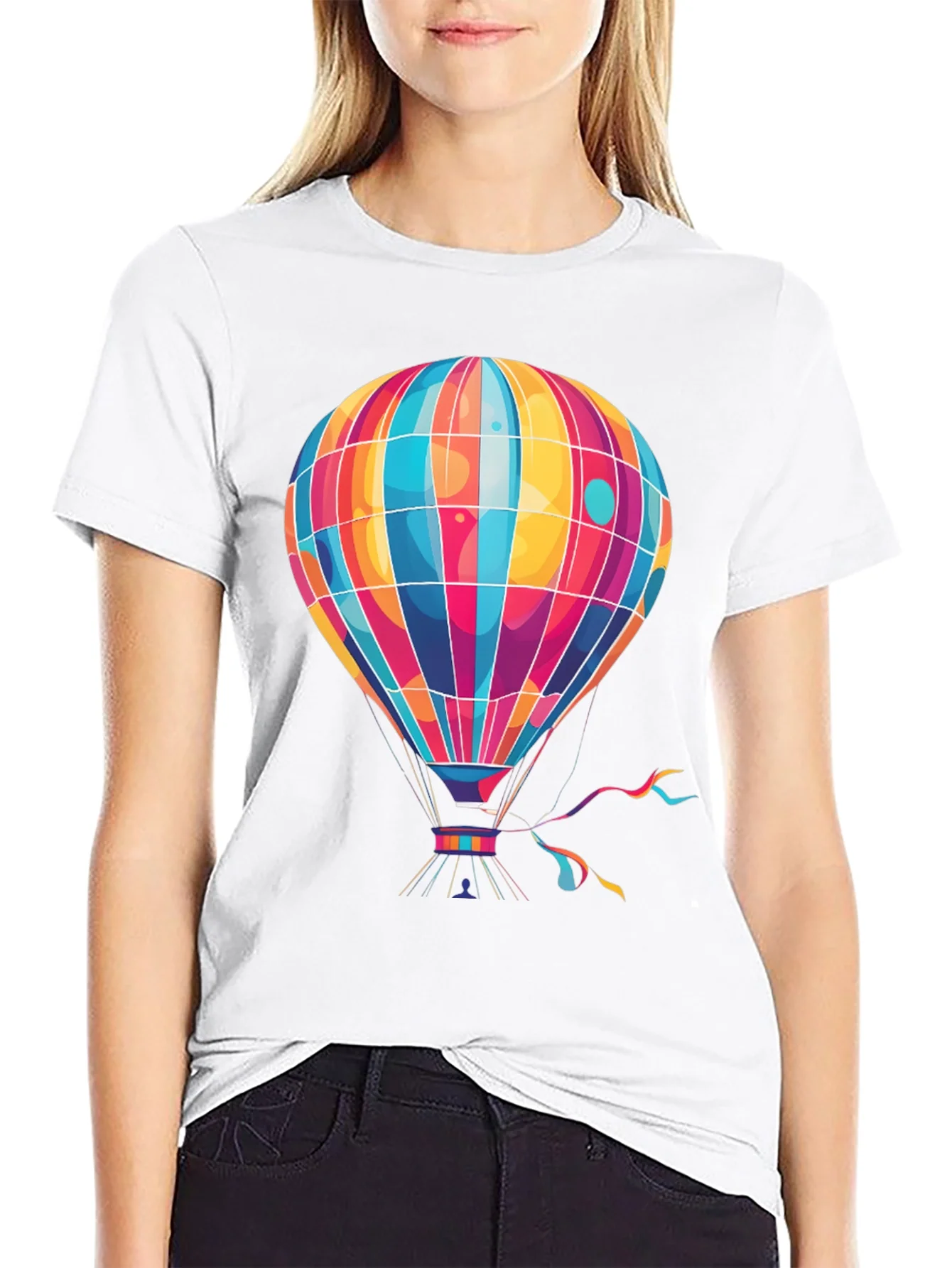 Vibrant Hot Air Balloon Graphic Tee - Stylish & Unique!
