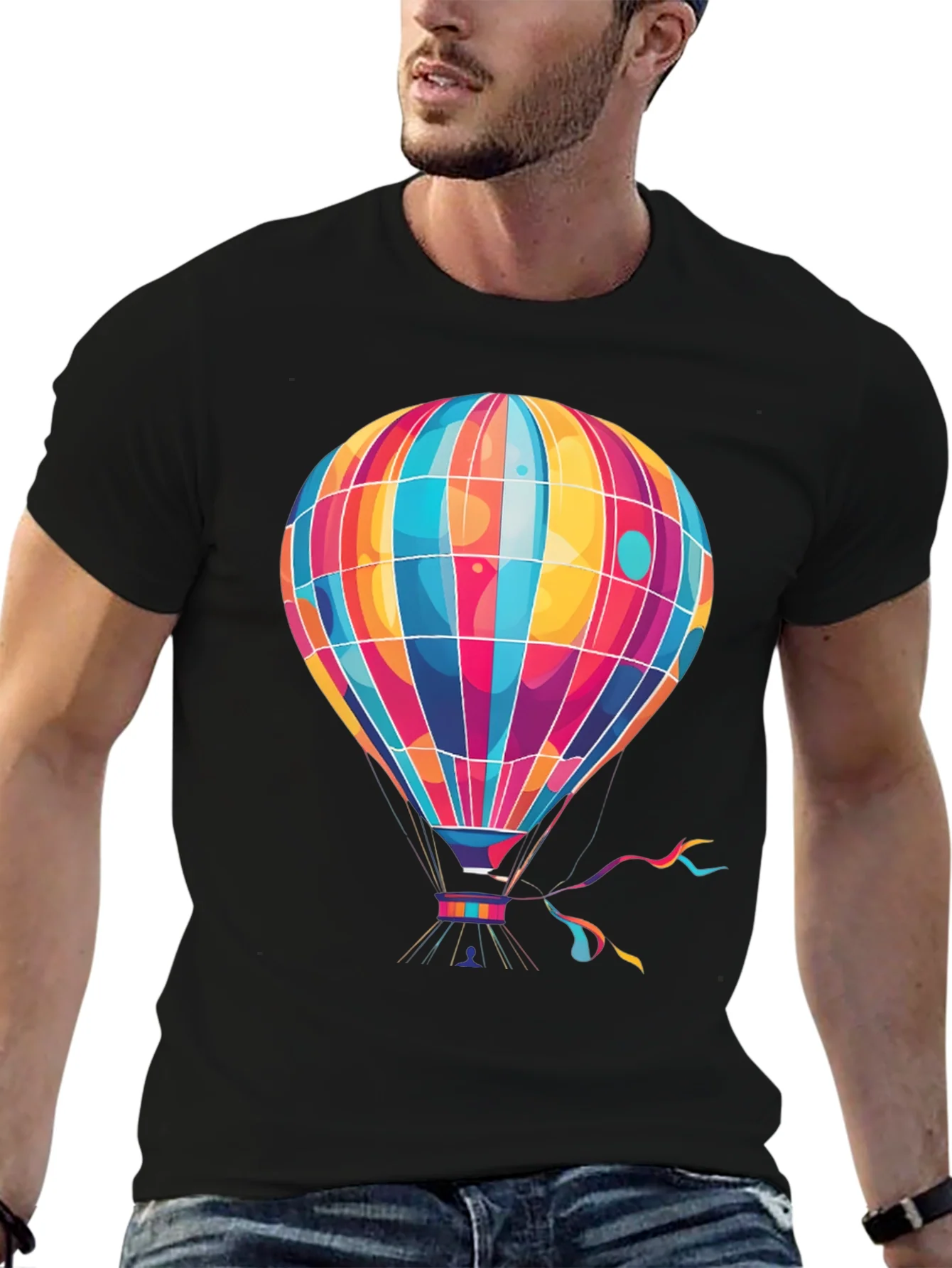 Vibrant Hot Air Balloon Graphic Tee - Stylish & Unique!