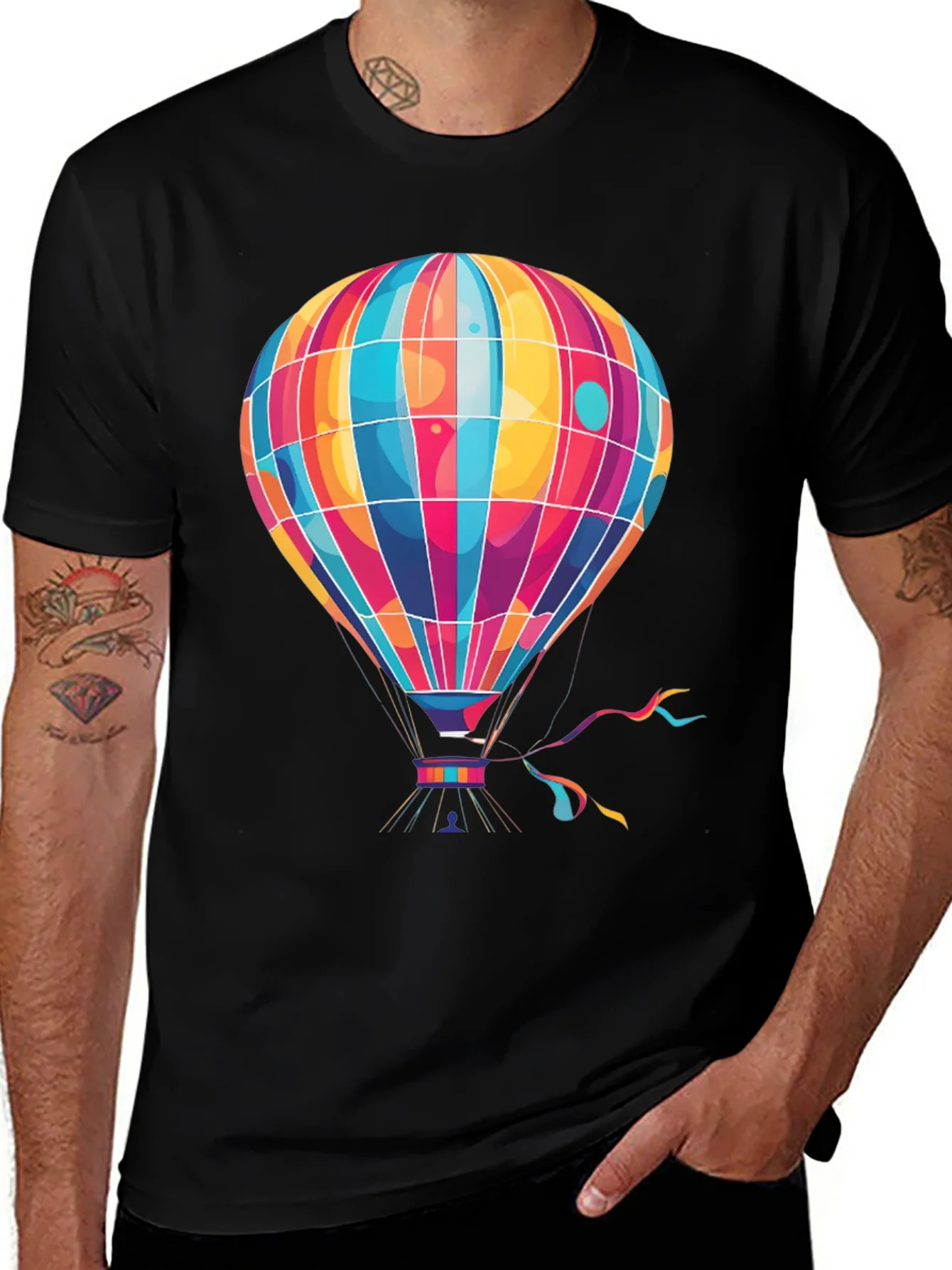 Vibrant Hot Air Balloon Graphic Tee - Stylish & Unique!