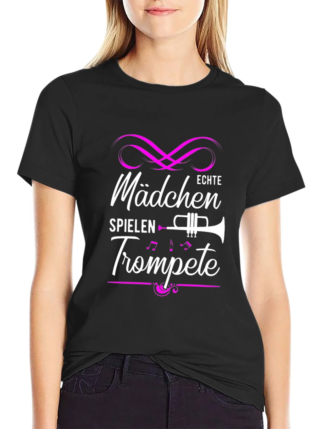 Girls Play Trumpet T-Shirt - Music Gift