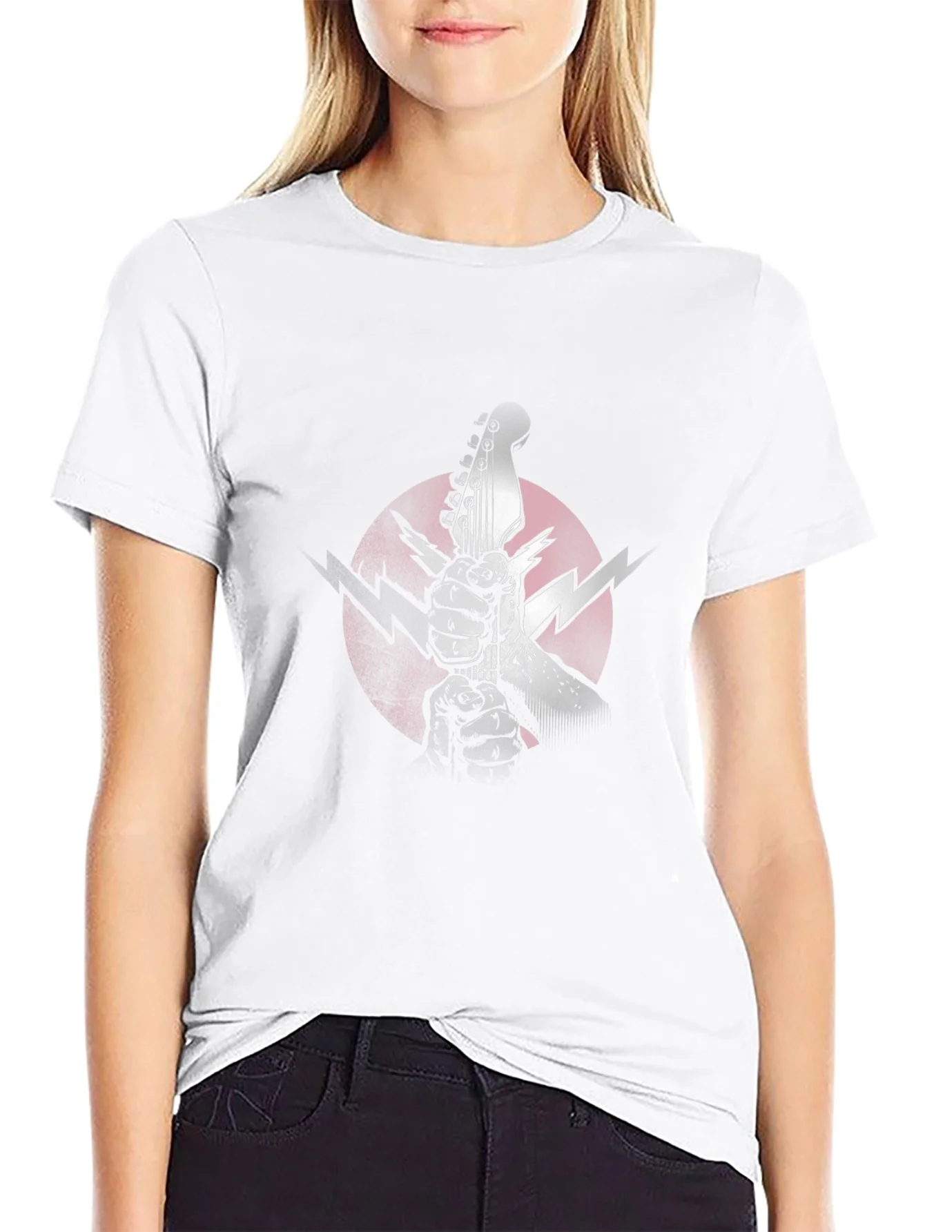 Electric Guitar Lightning Bolt Graphic Tee