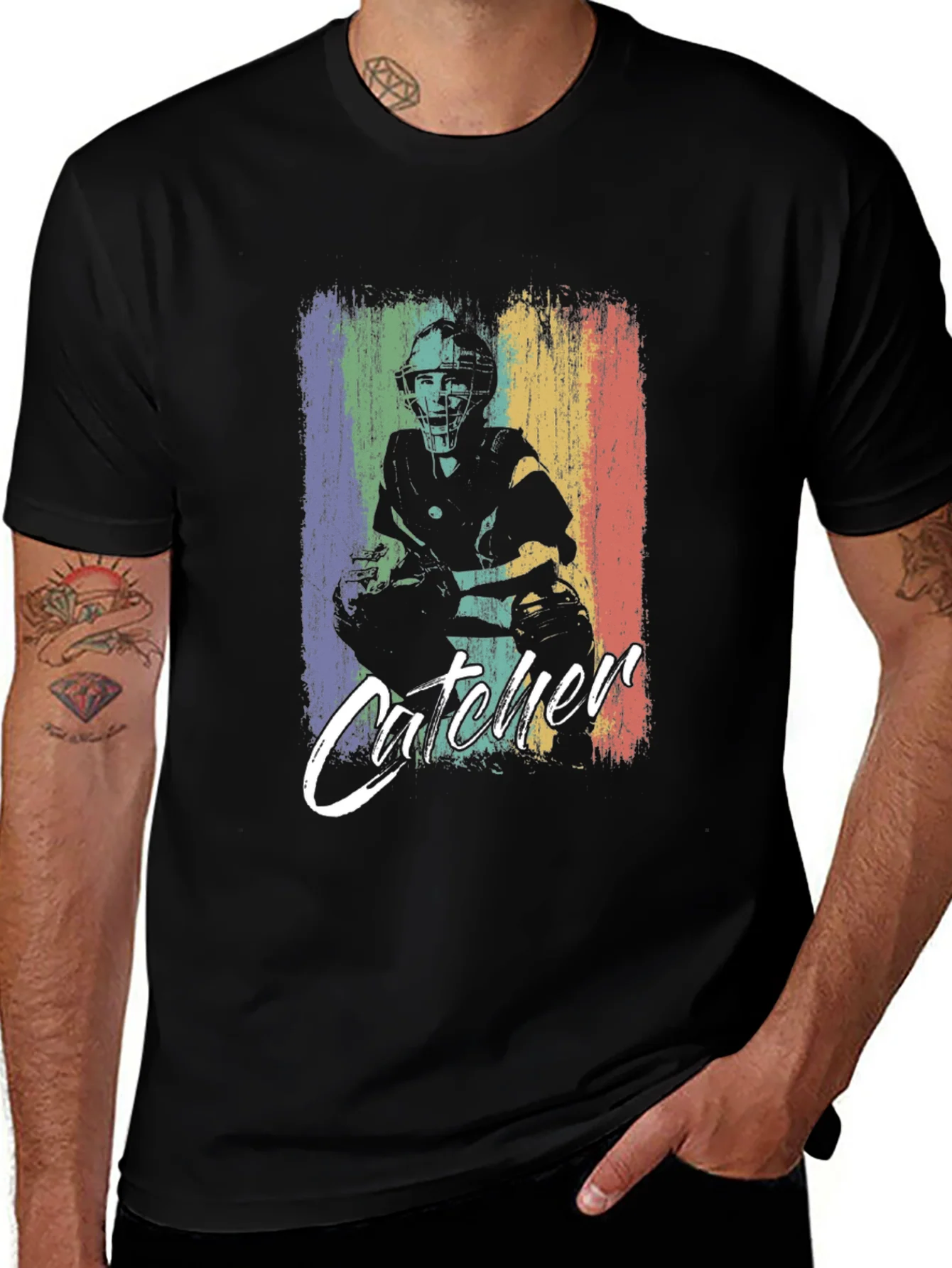 Catcher Graphic Tee - Baseball Fan Shirt