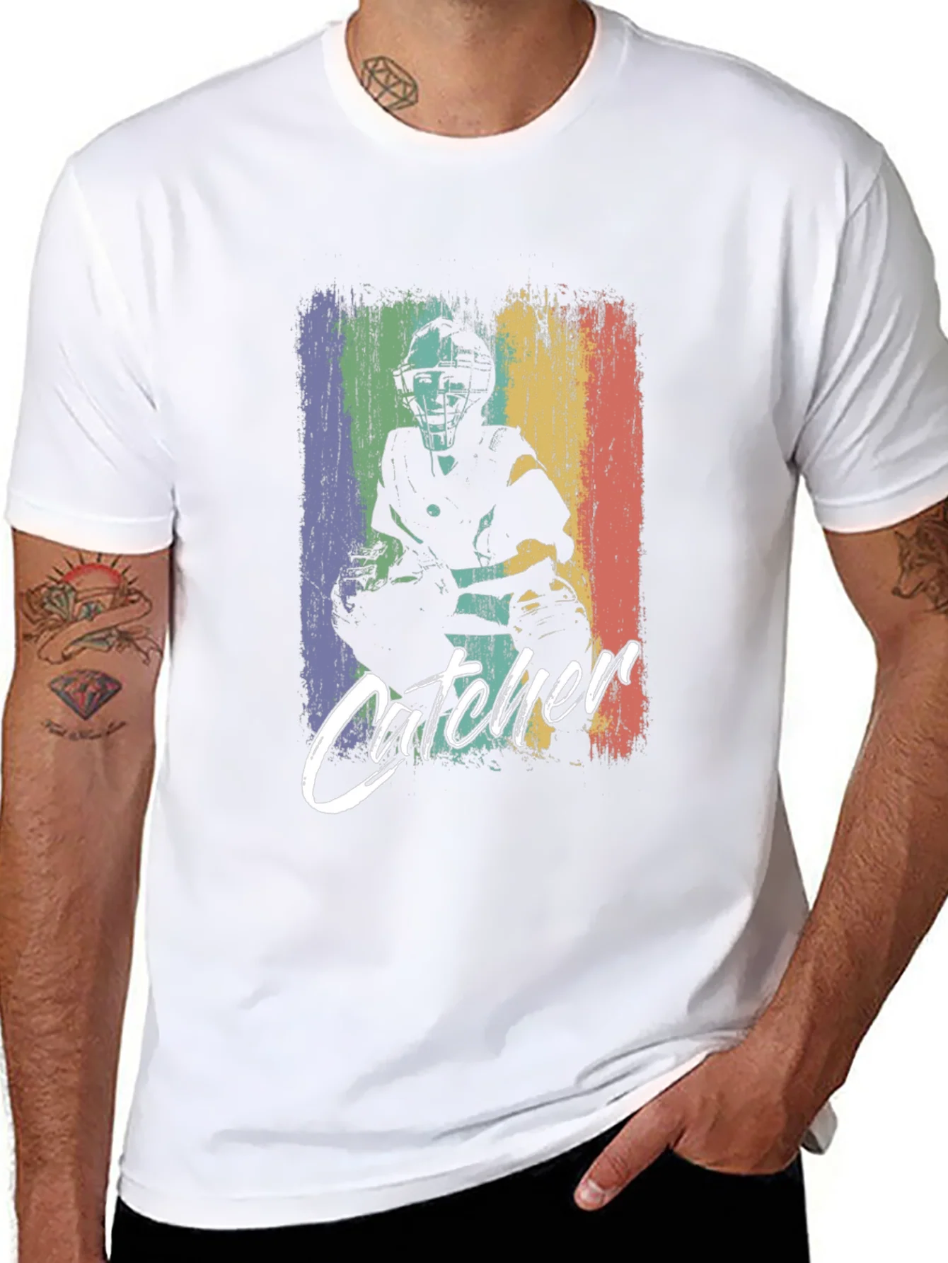 Catcher Graphic Tee - Baseball Fan Shirt