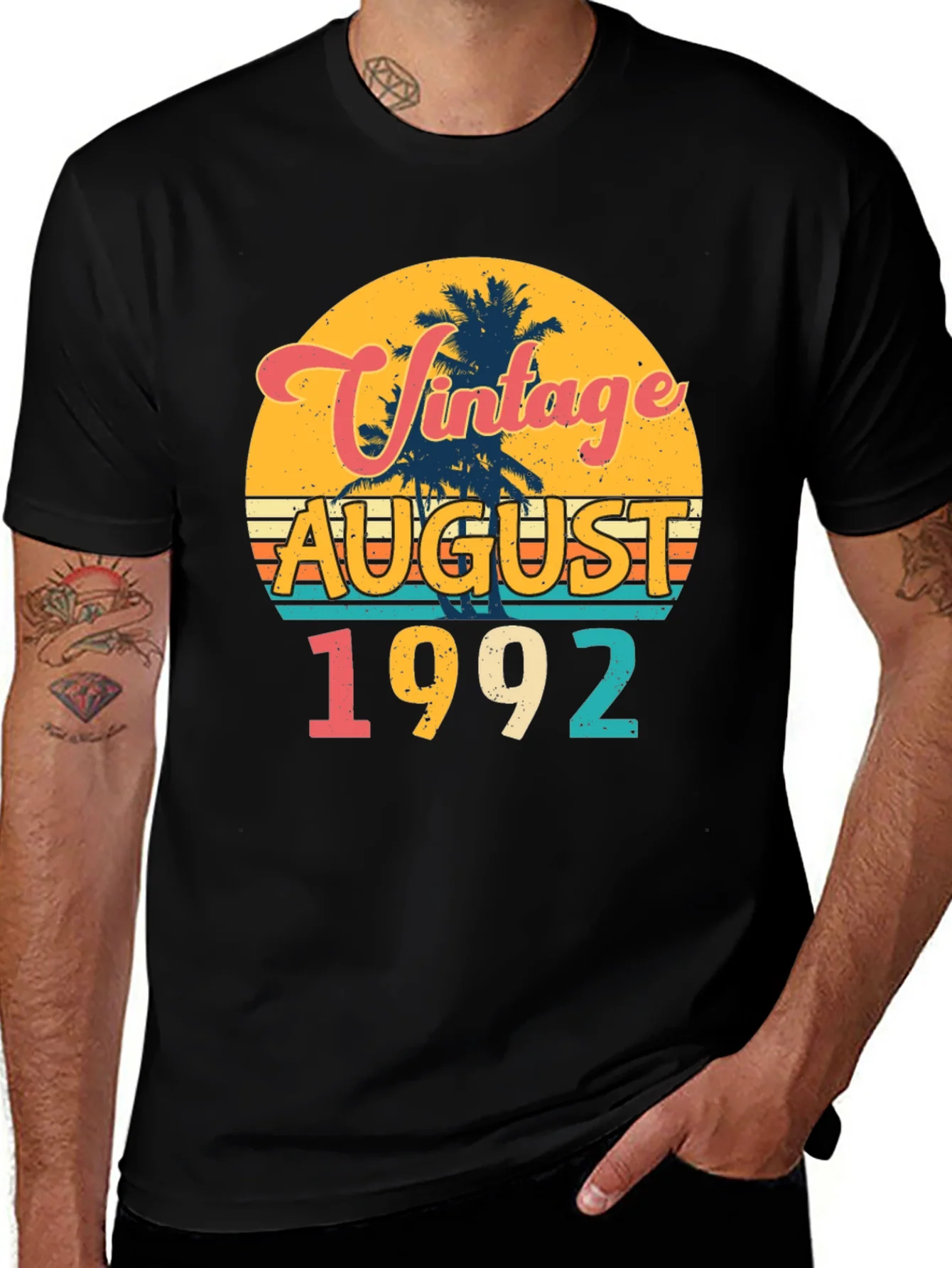Vintage August 1992 Birthday T-Shirt
