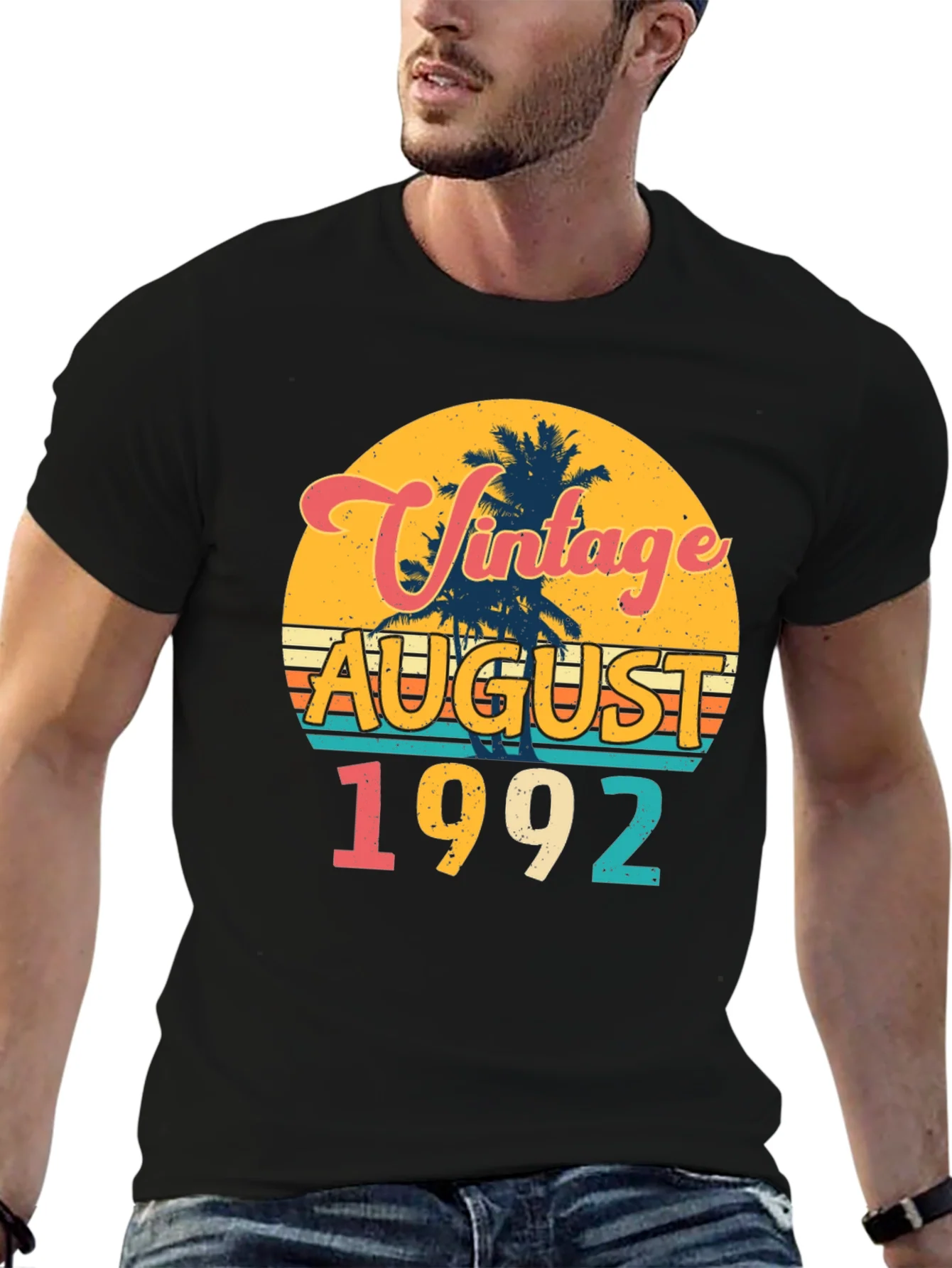 Vintage August 1992 Birthday T-Shirt