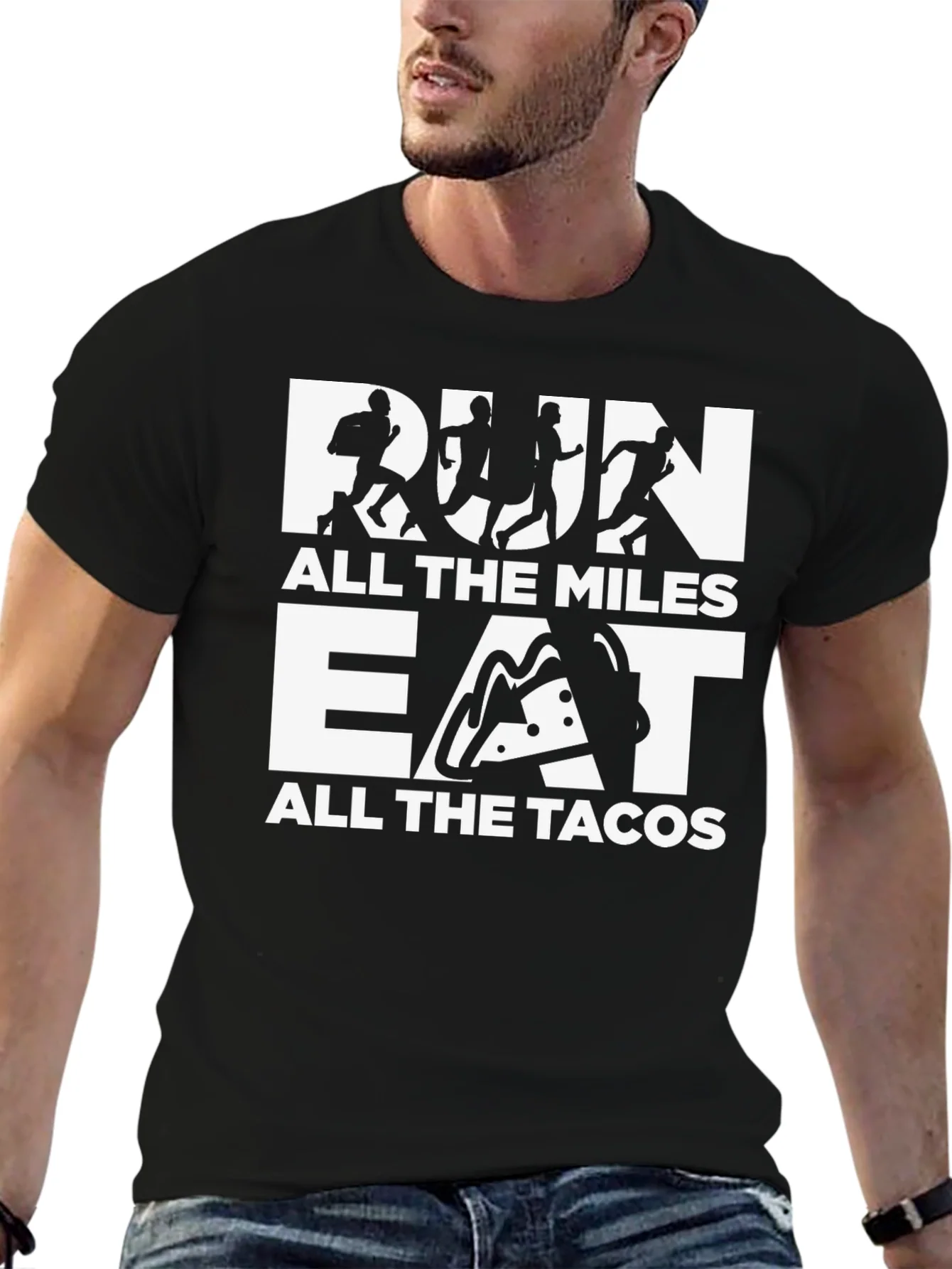 Run All the Miles Eat All the Tacos Graphic Tee