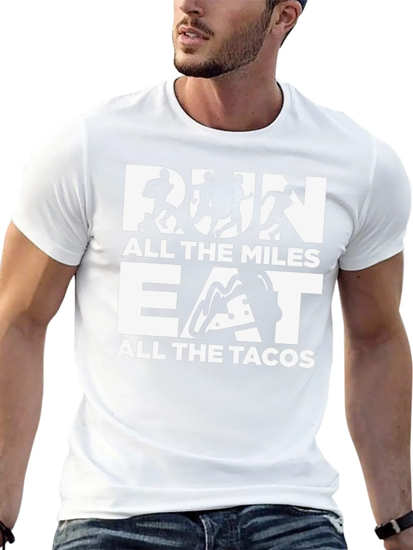 Run All the Miles Eat All the Tacos Graphic Tee