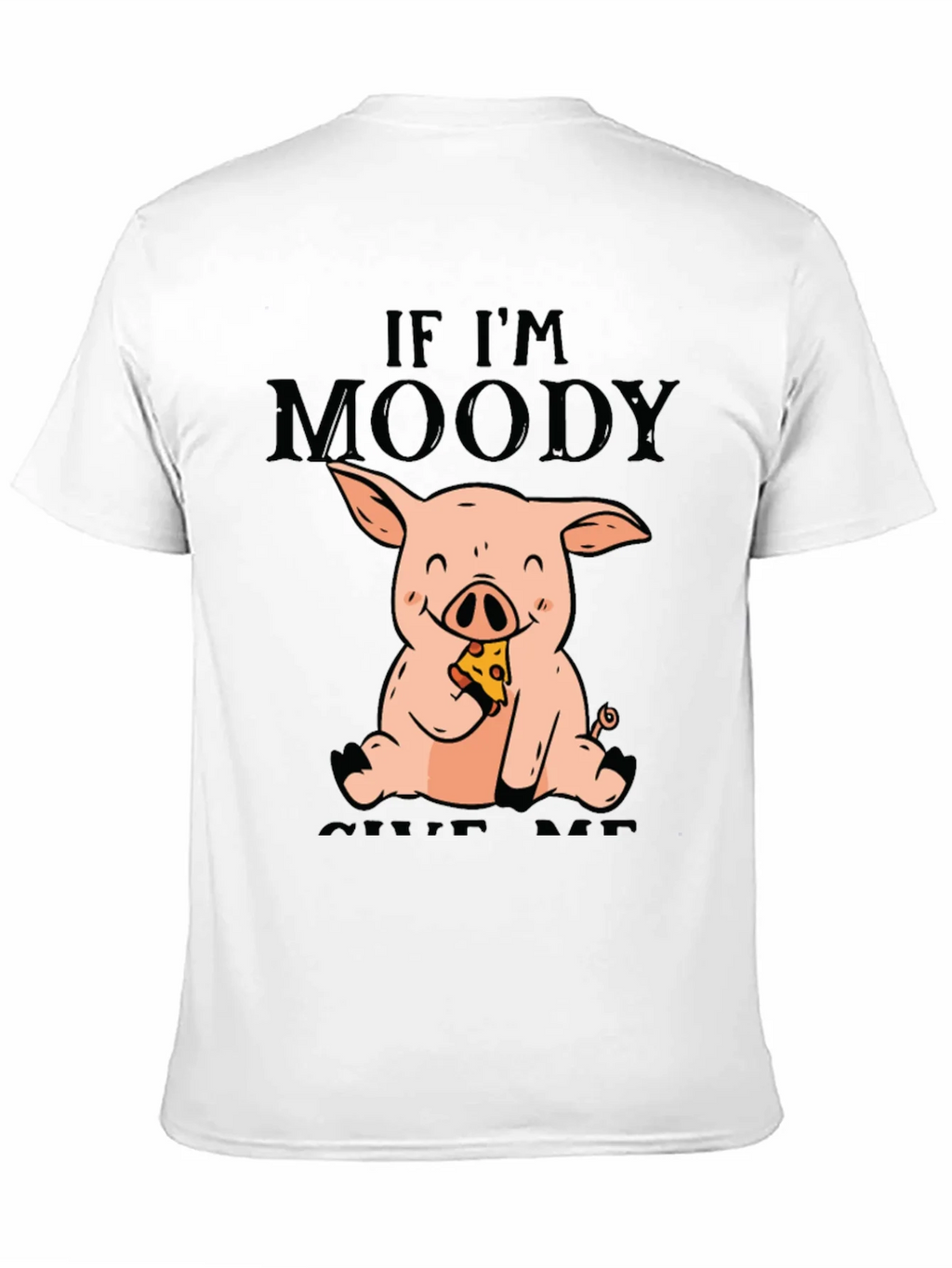 Moody Pig Pizza T-Shirt - Funny Graphic Tee