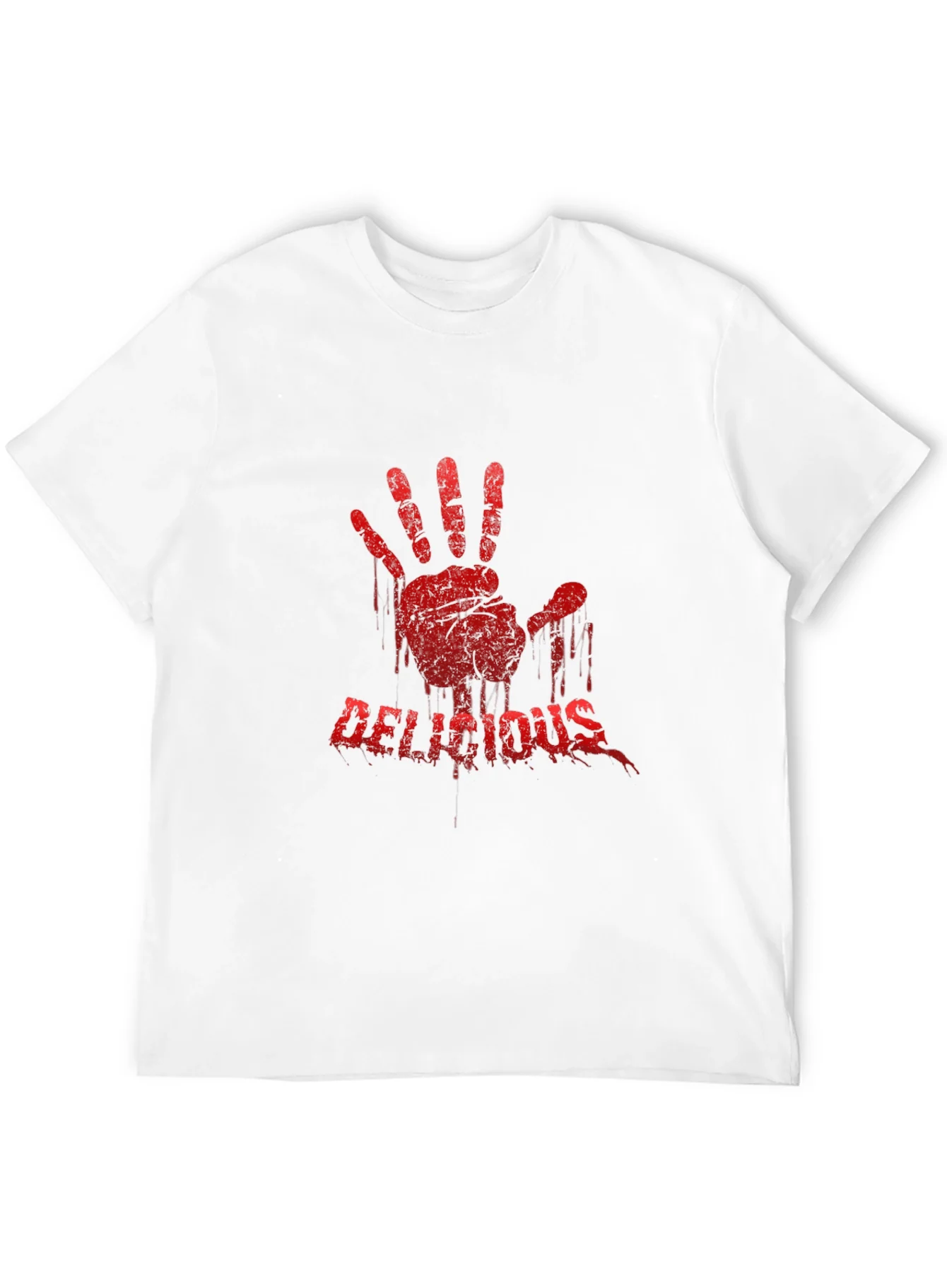 Bloody Handprint Delicious T-Shirt - Black