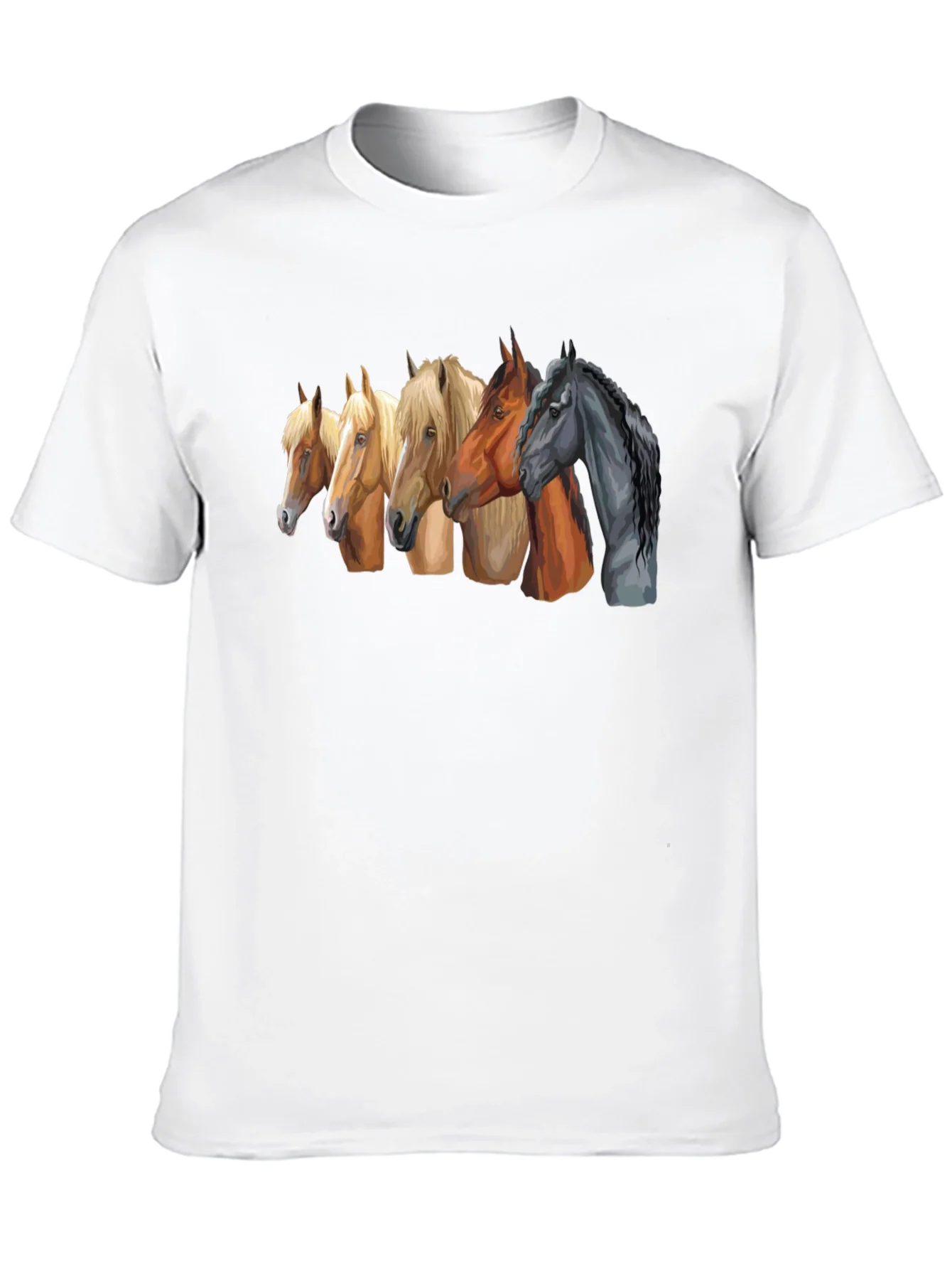 Horse Breed Tee - Black Graphic T-Shirt