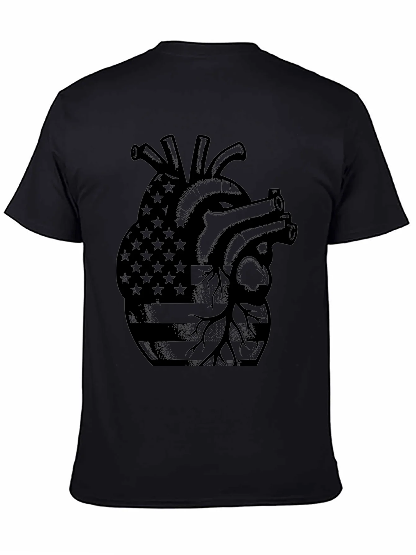 American Heart Graphic T-Shirt - Patriotic Style