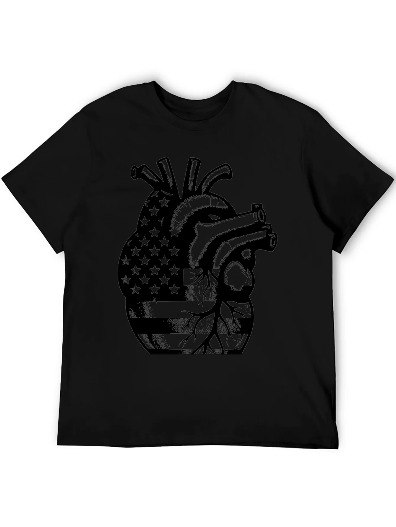 American Heart Graphic T-Shirt - Patriotic Style