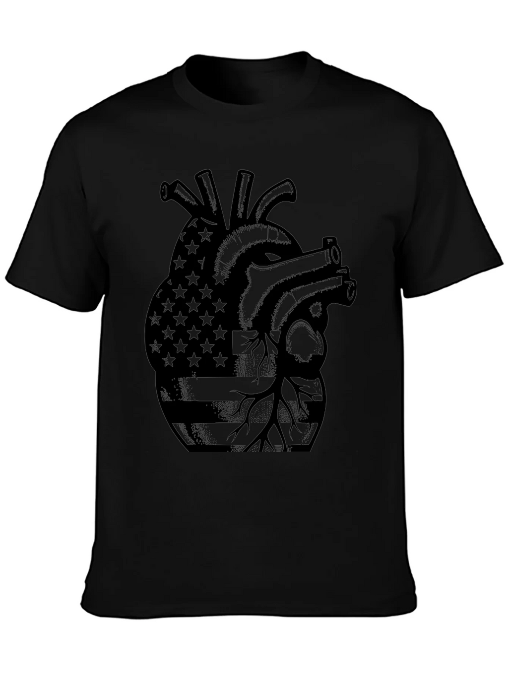 American Heart Graphic T-Shirt - Patriotic Style