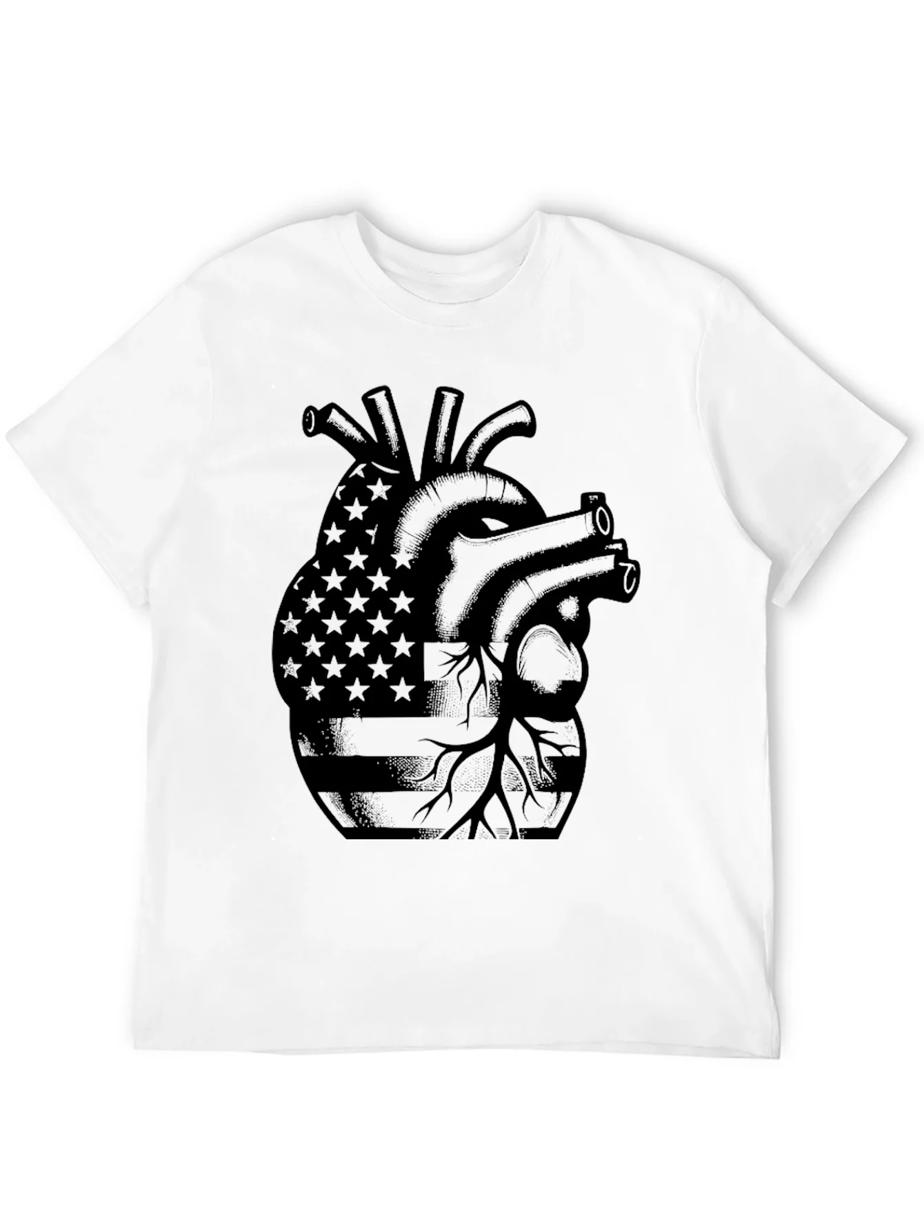 American Heart Graphic T-Shirt - Patriotic Style