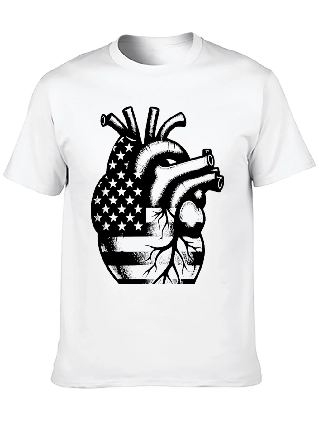 American Heart Graphic T-Shirt - Patriotic Style