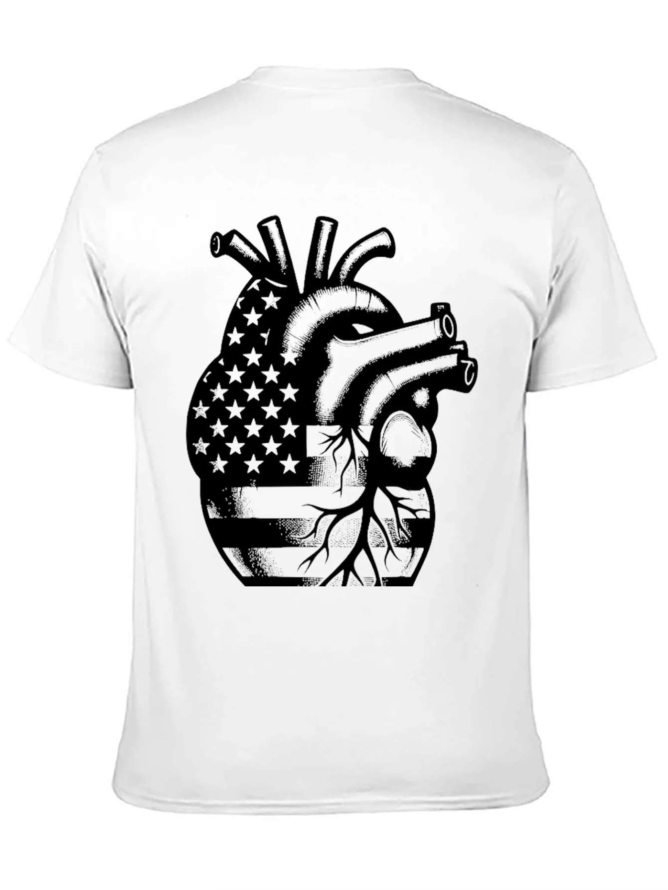 American Heart Graphic T-Shirt - Patriotic Style