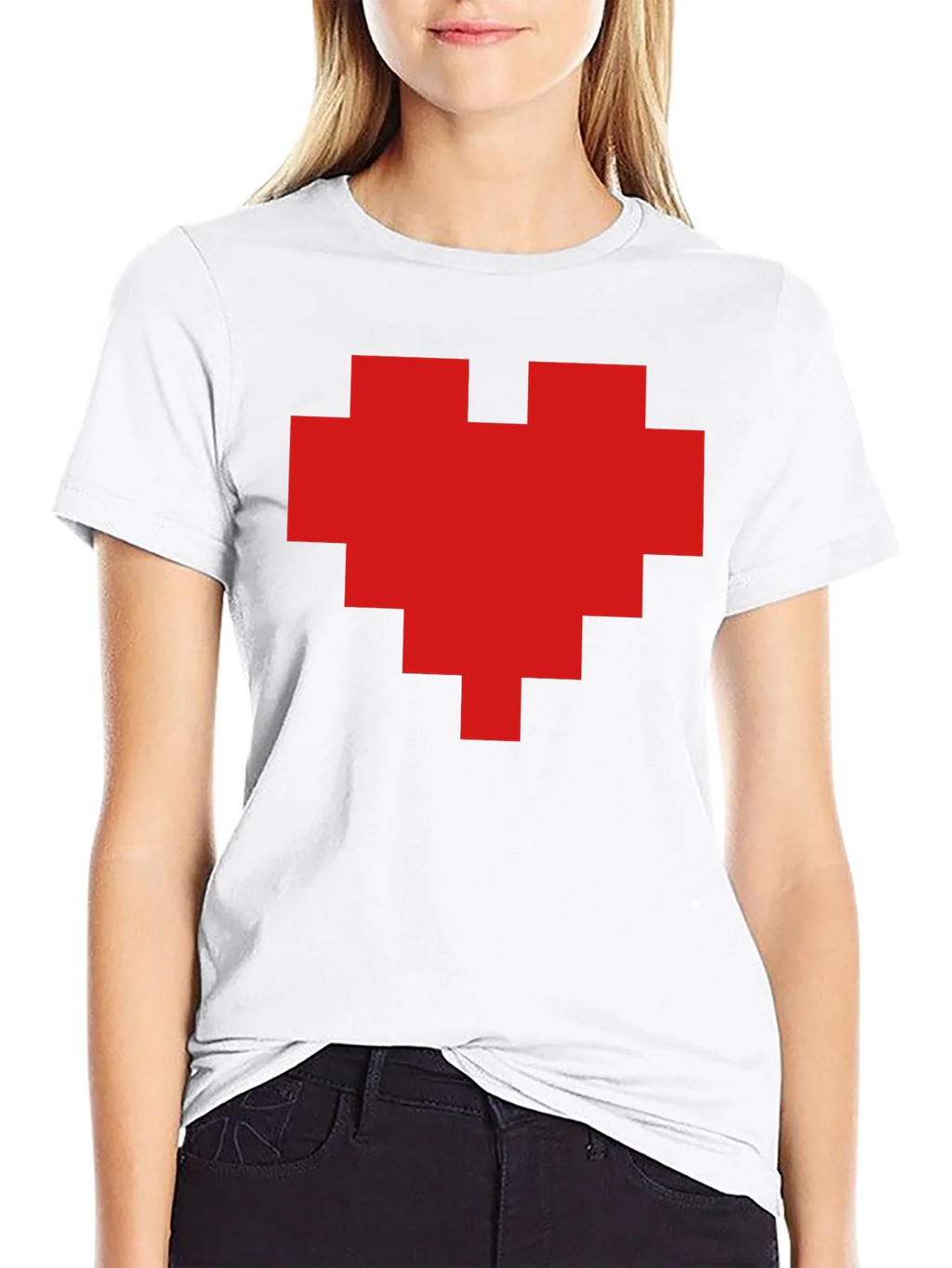 Pixel Heart Graphic Tee - Black