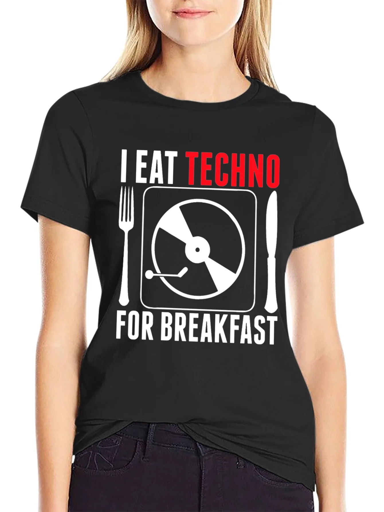 I Eat Techno For Breakfast T-Shirt - Music Lover Tee