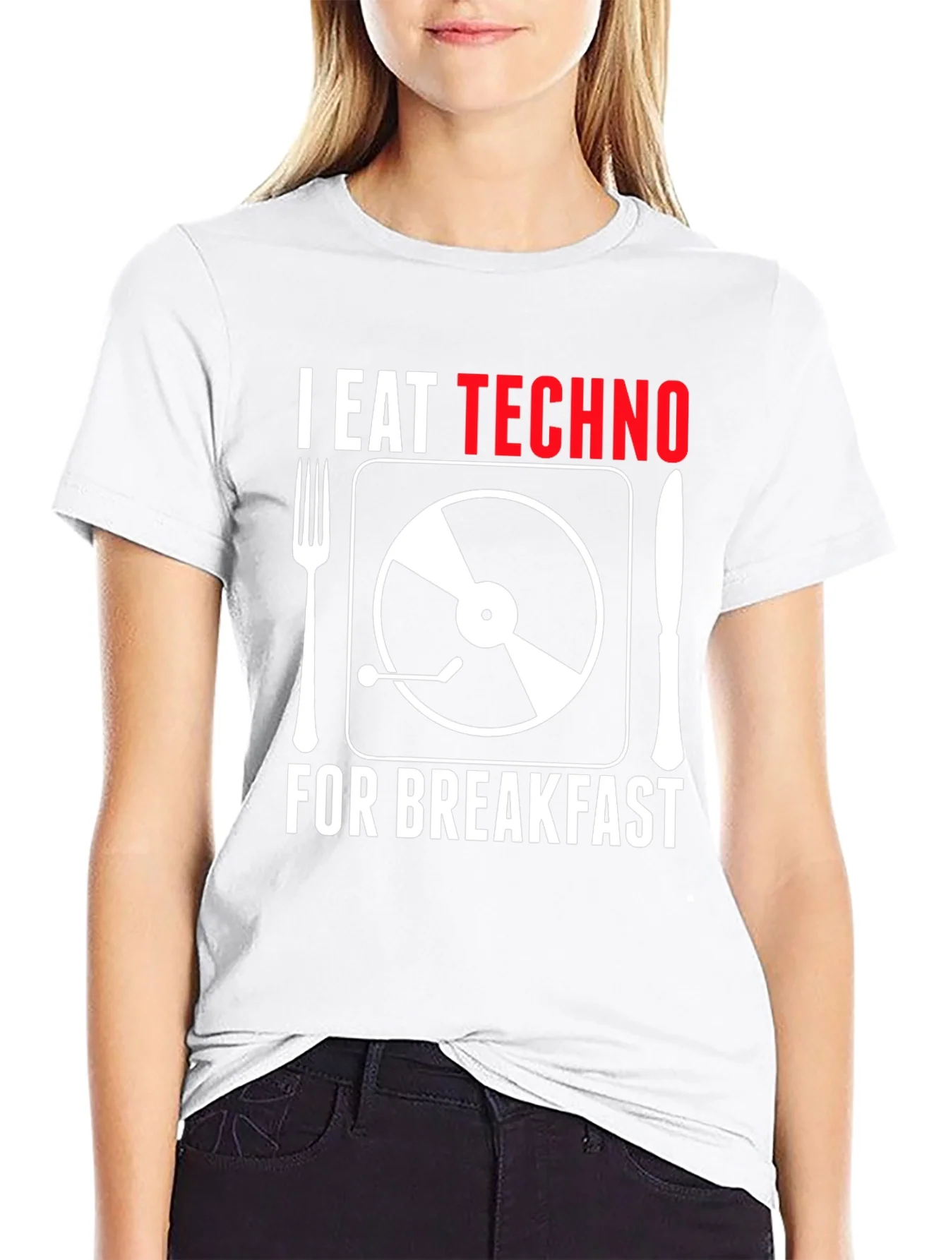 I Eat Techno For Breakfast T-Shirt - Music Lover Tee