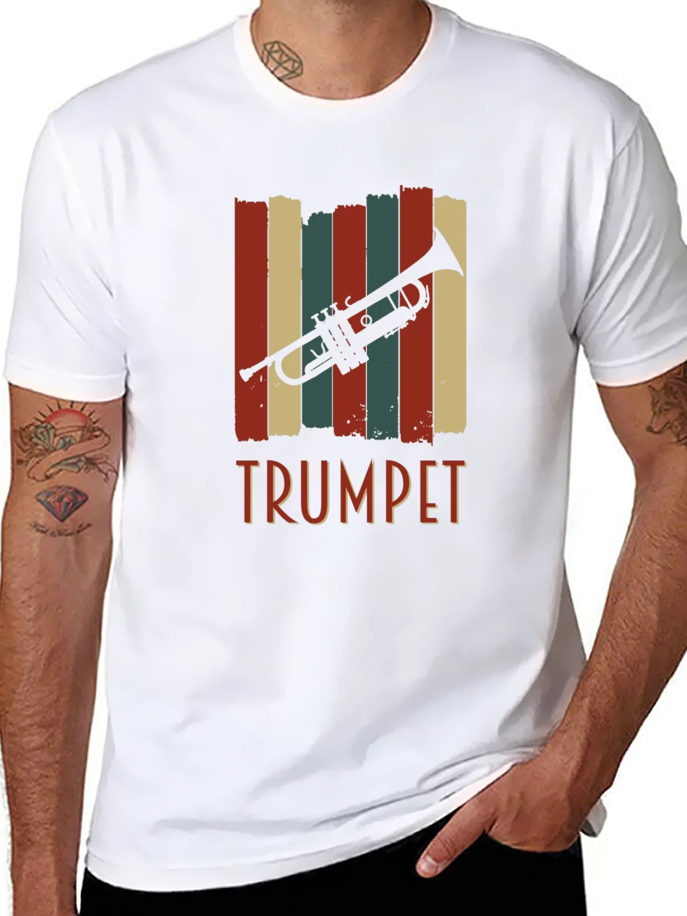 Retro Trumpet T-Shirt - Vintage Style Musical Tee