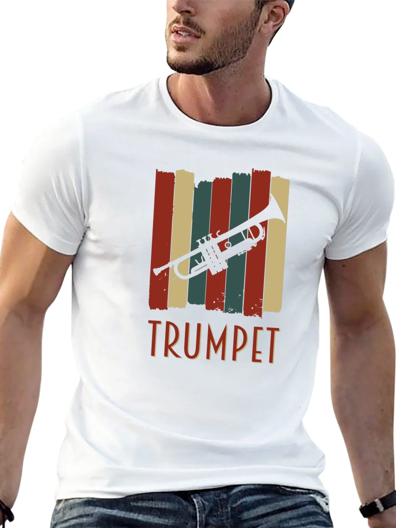 Retro Trumpet T-Shirt - Vintage Style Musical Tee