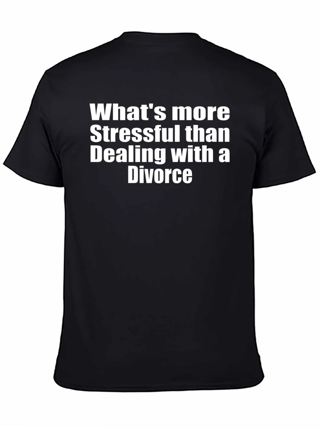 Stressful Divorce Graphic Tee - Black Cotton Blend