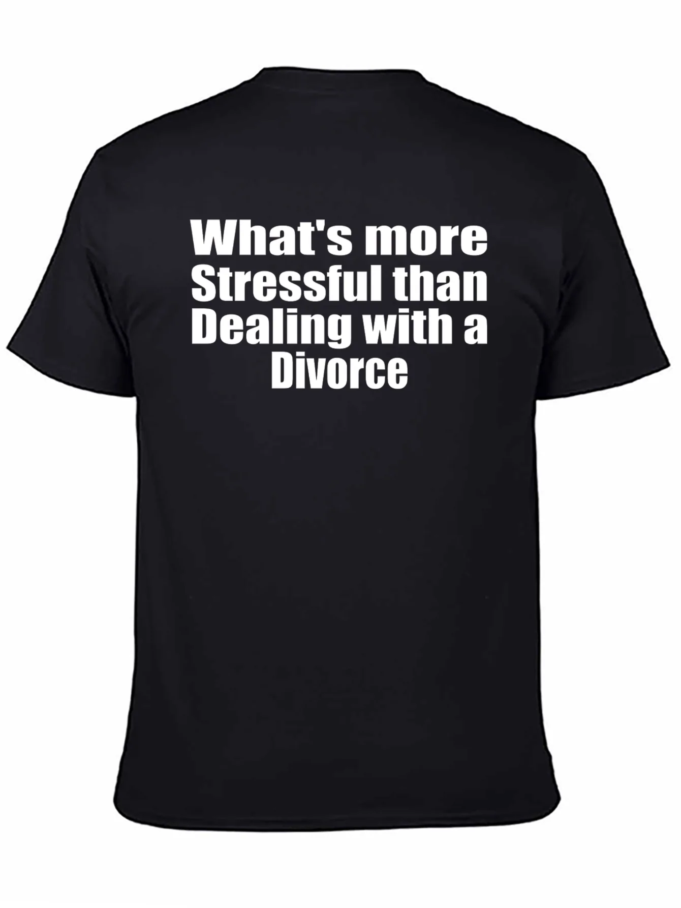 Stressful Divorce Graphic Tee - Black Cotton Blend