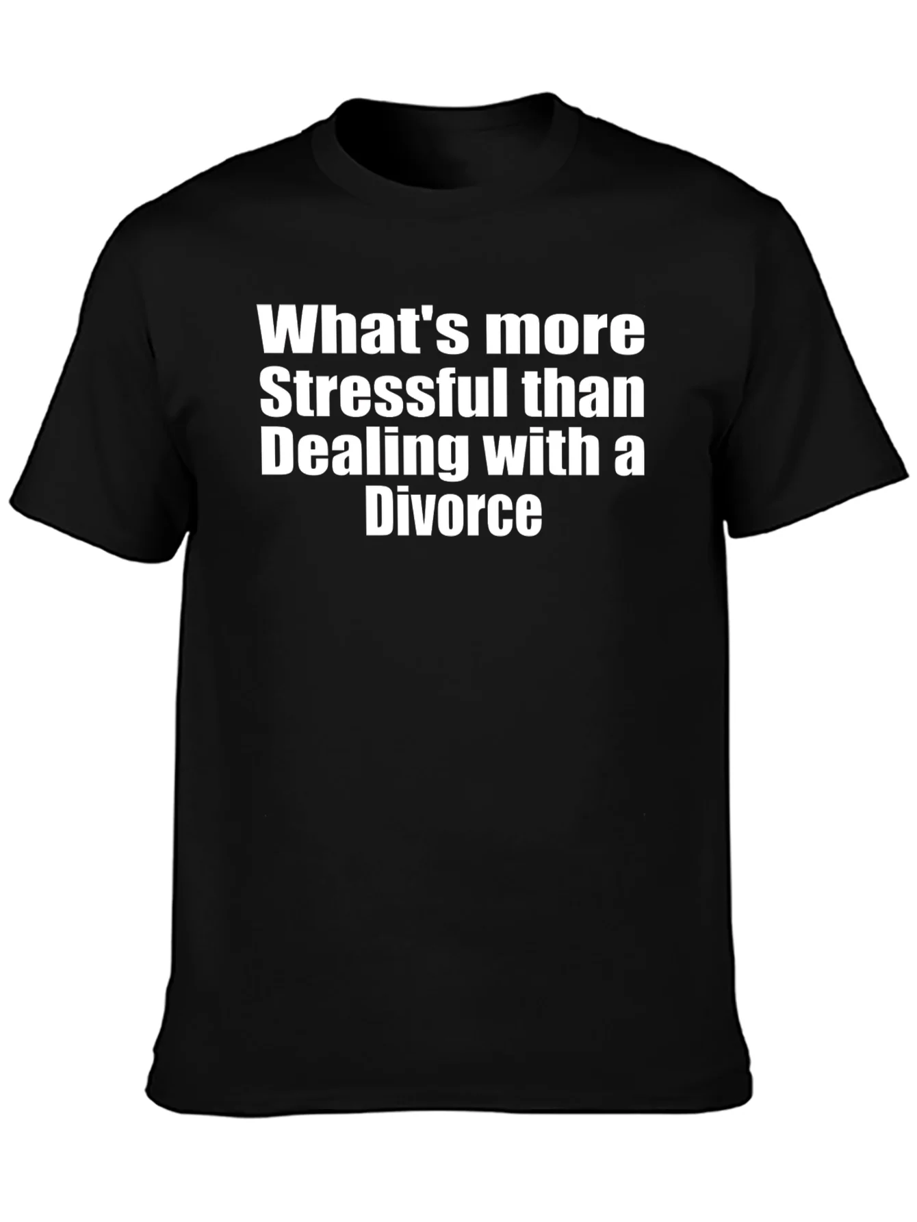 Stressful Divorce Graphic Tee - Black Cotton Blend