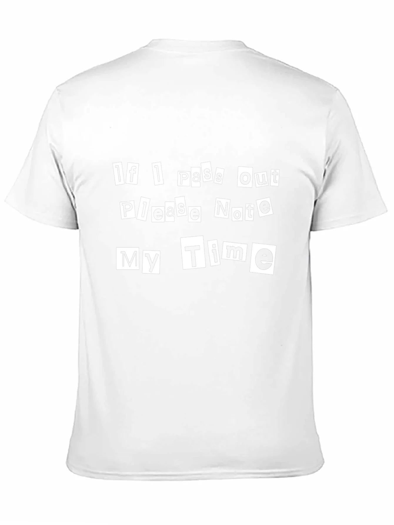 Funny Note My Time Graphic Tee - Black Cotton T-Shirt