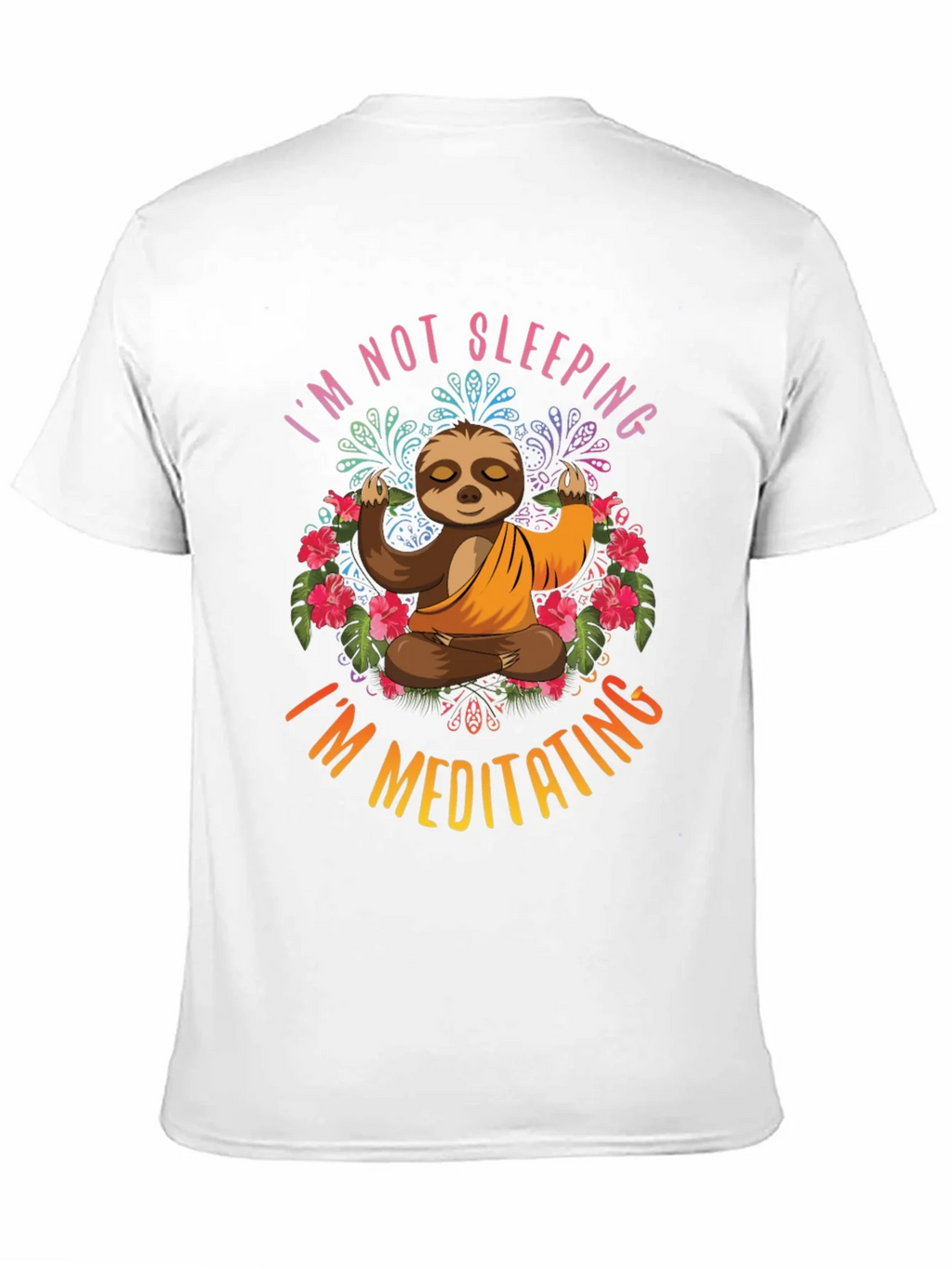 Meditating Sloth Graphic T-Shirt