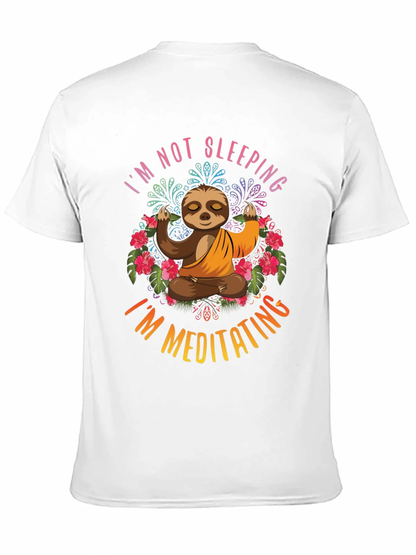 Meditating Sloth Graphic T-Shirt