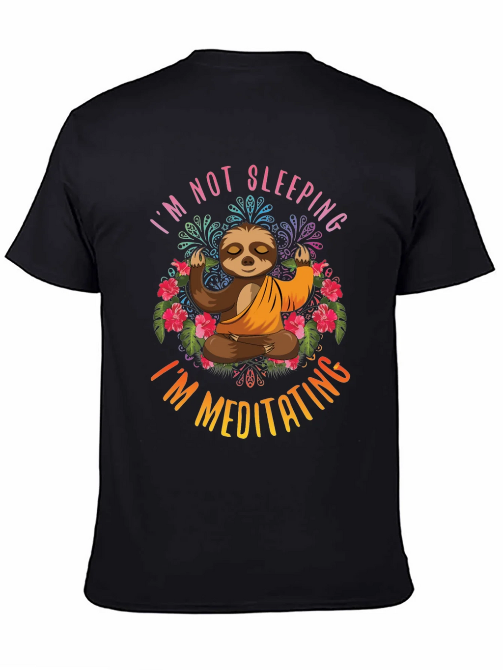 Meditating Sloth Graphic T-Shirt