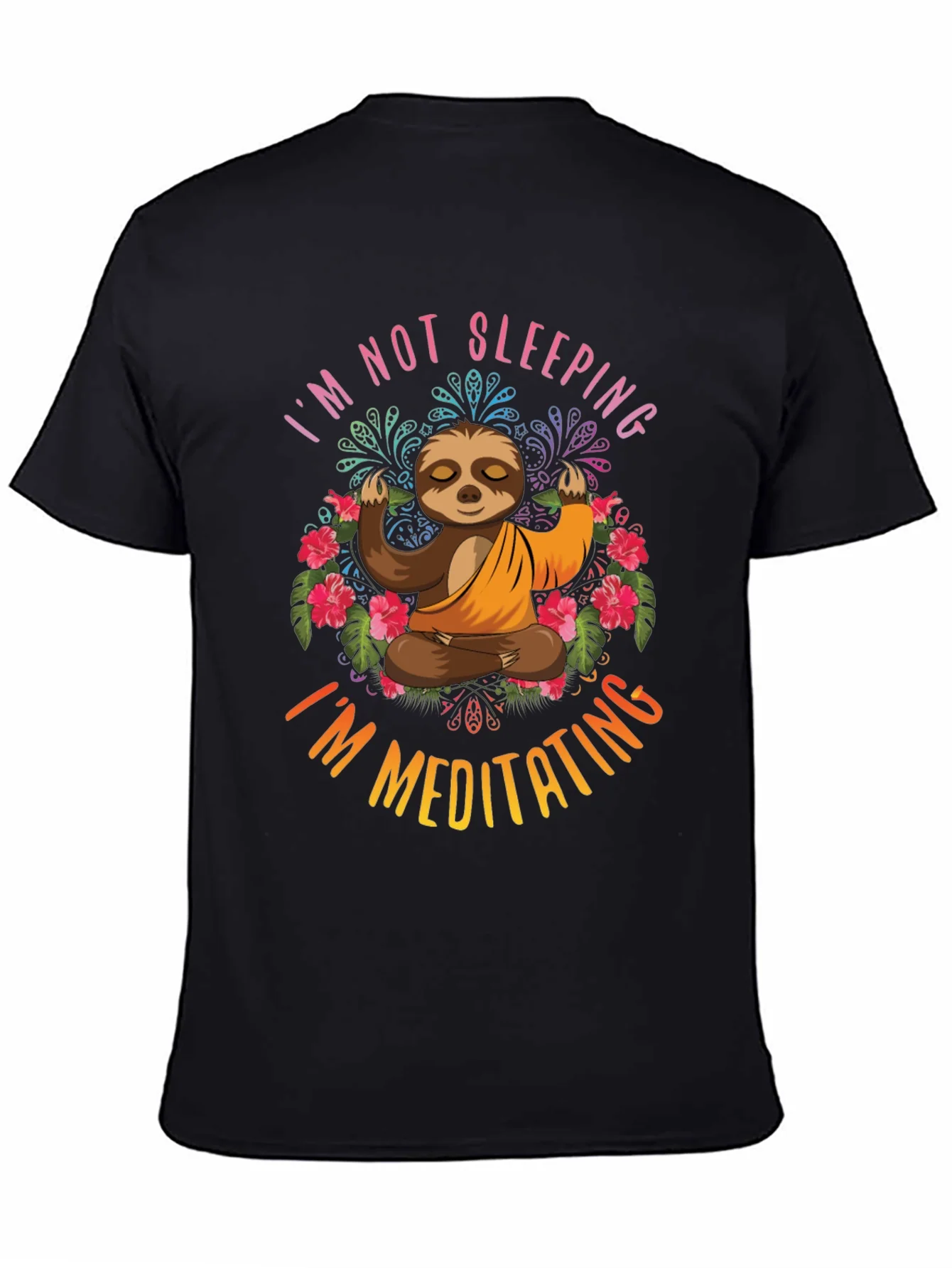 Meditating Sloth Graphic T-Shirt
