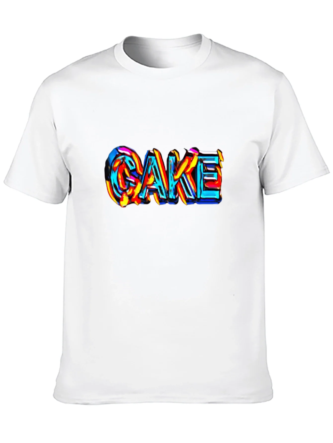 Cake Graphic Tee - Unique Colorful Design