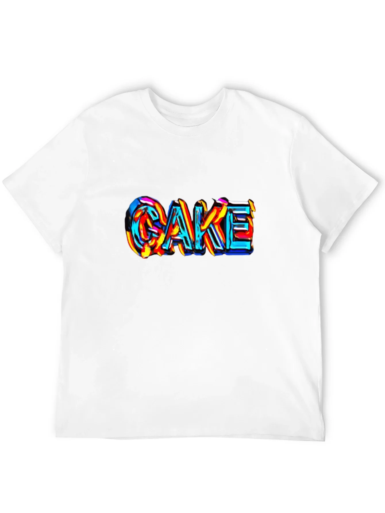 Cake Graphic Tee - Unique Colorful Design