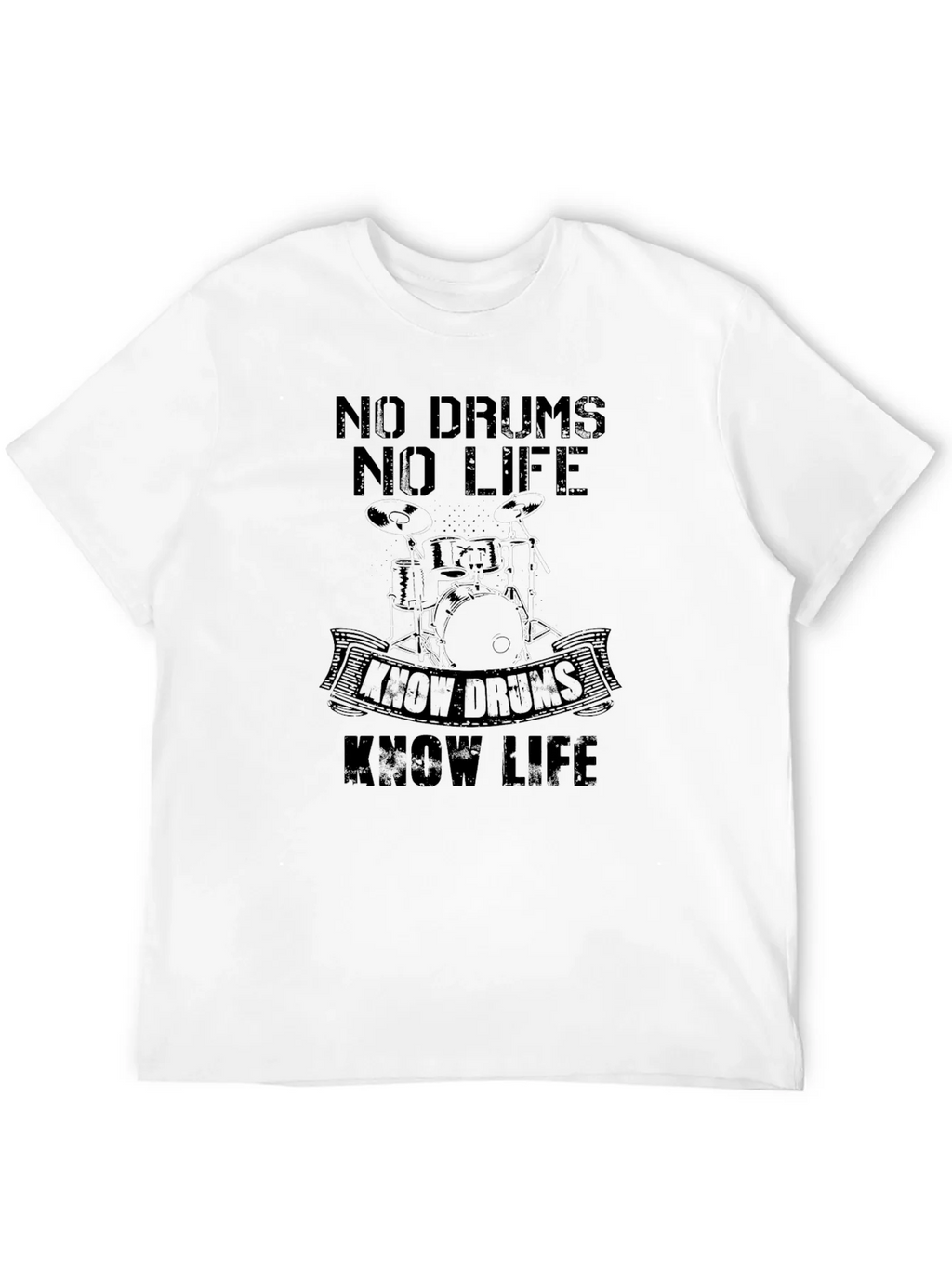 No Drums No Life T-Shirt - Black
