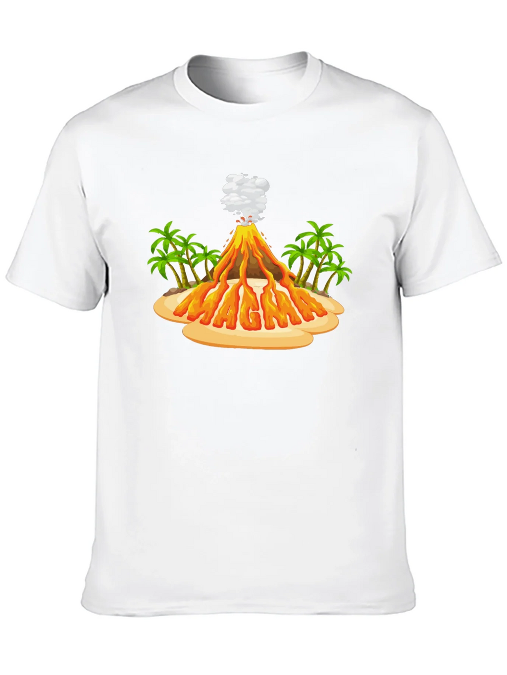 Volcano Magma Island Graphic T-Shirt